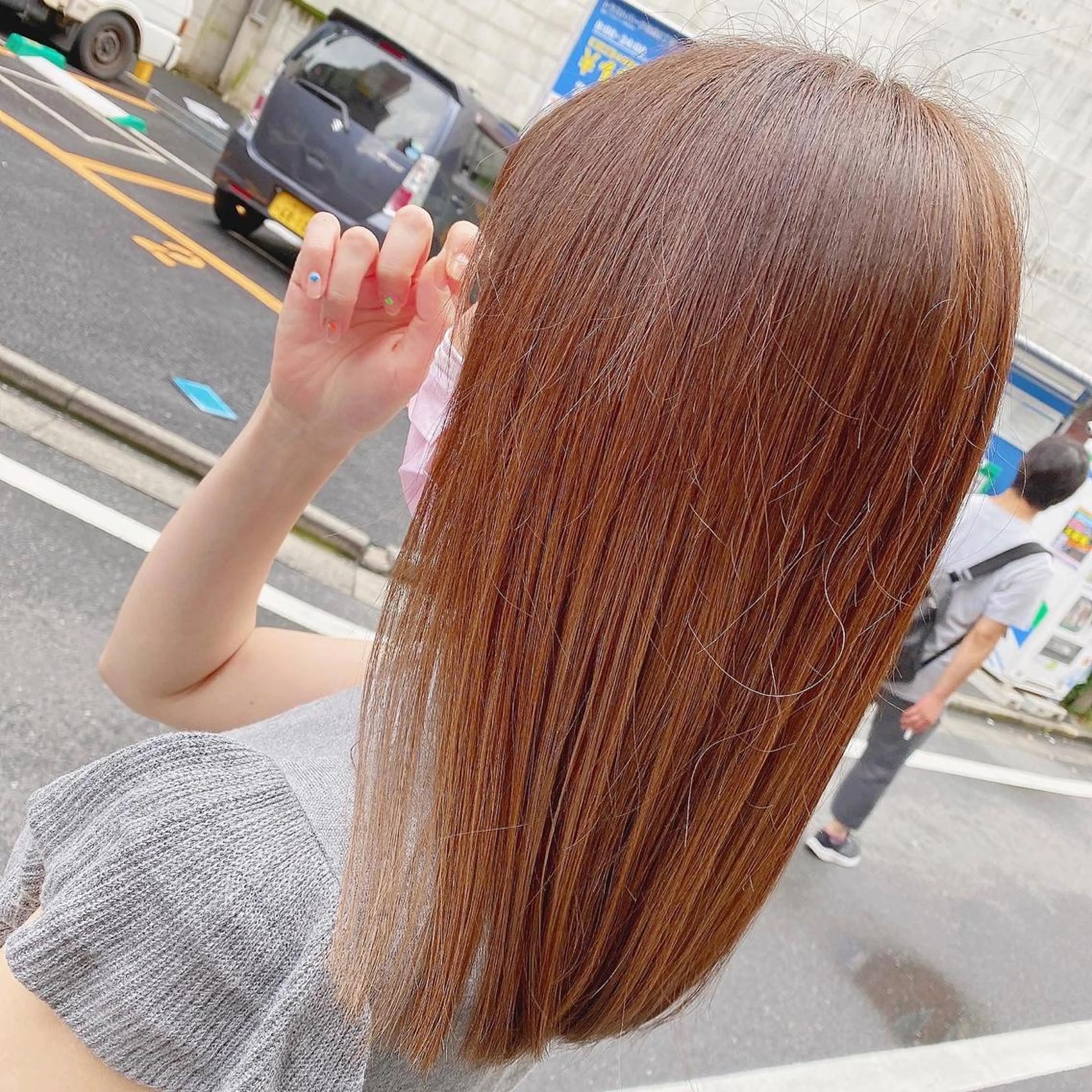 セミロング ラベンダーブラウン 髪質改善特化 安東駿介のヘアスタイル