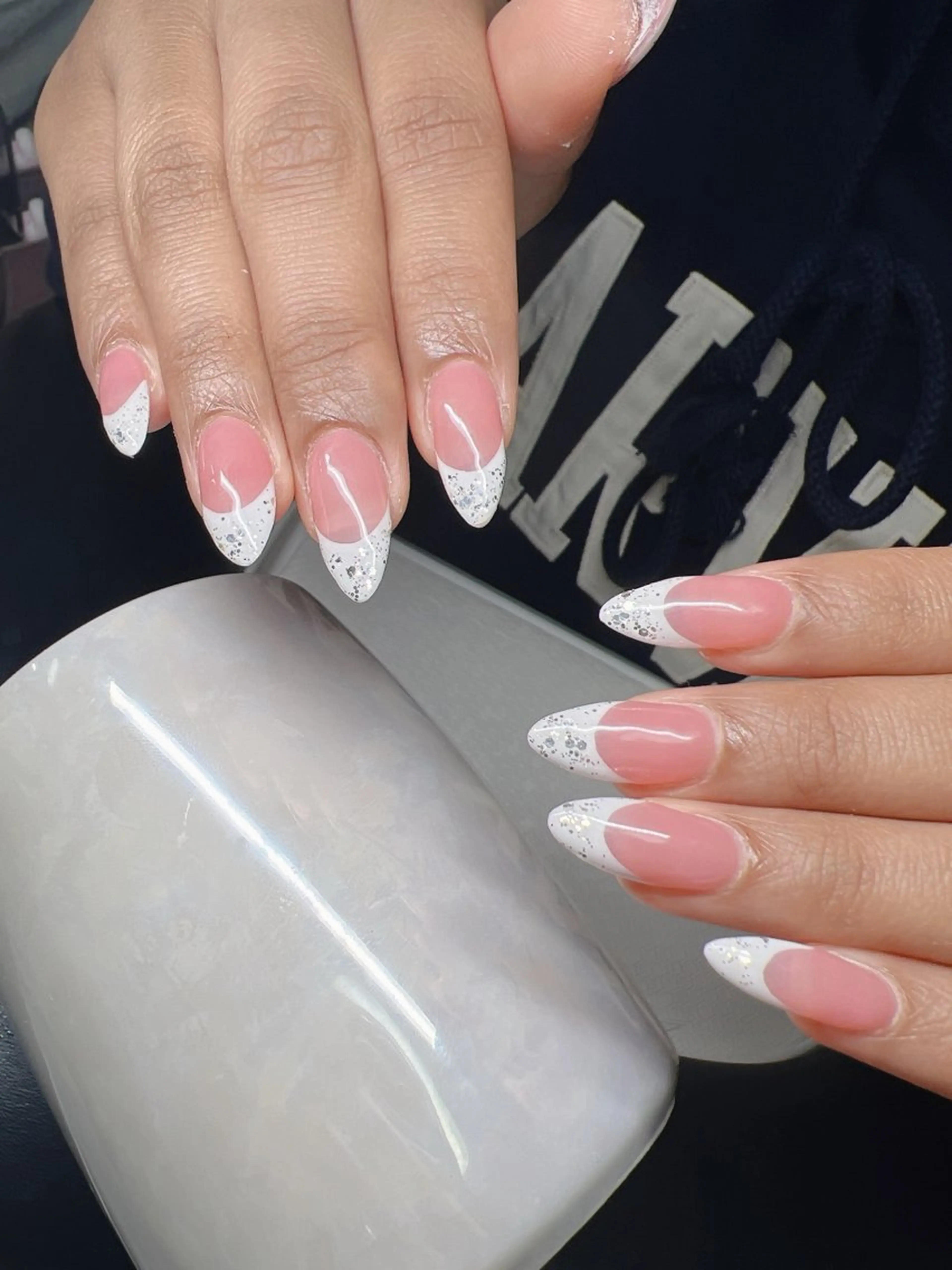 ネイル オーロラネイル チークネイル 長さ出し フットネイル フレンチネイル ハンドネイル Lee Nailsのネイルデザイン