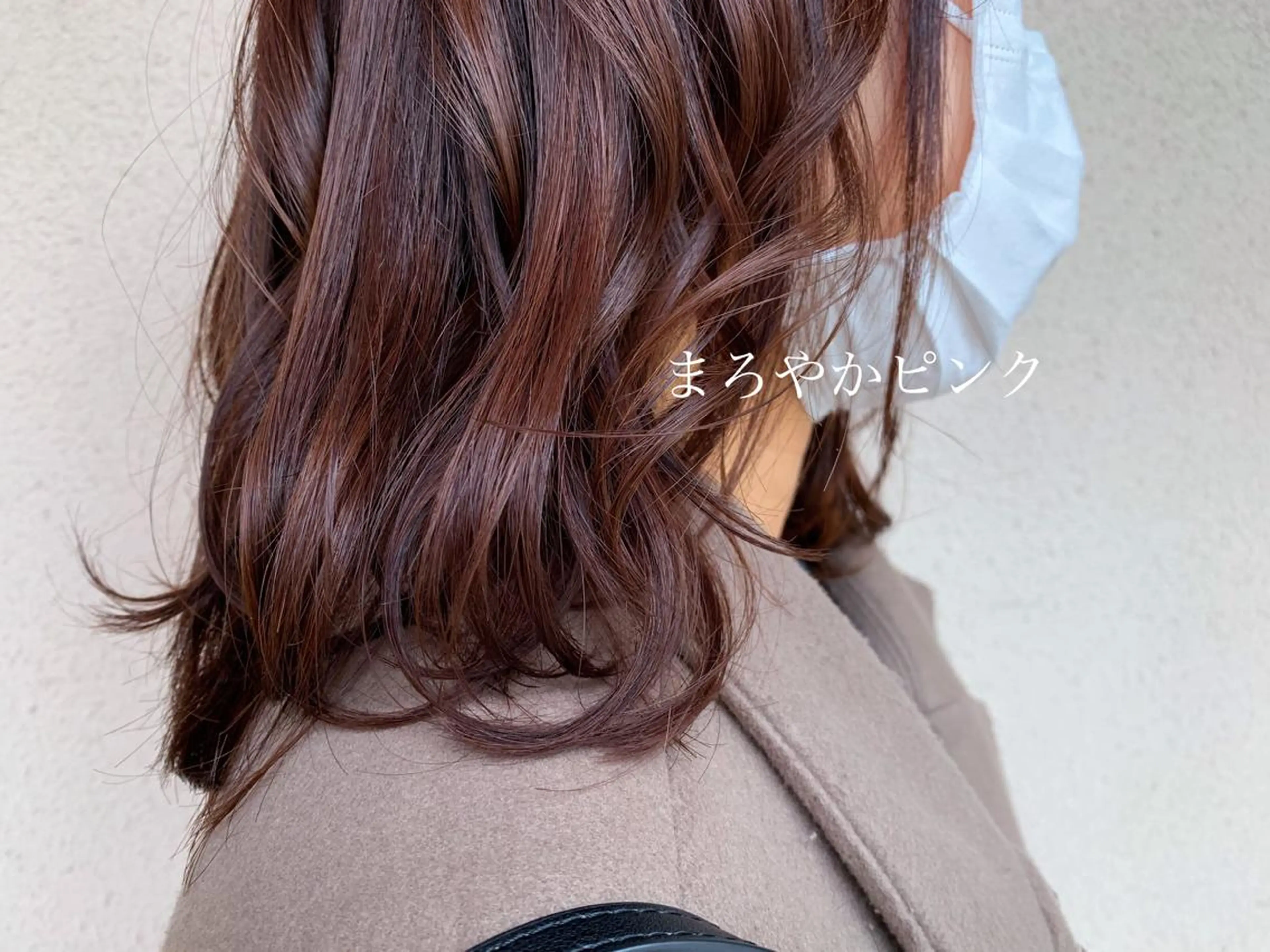 ミディアム カラー ピンクカラー 中垣 南のヘアスタイル