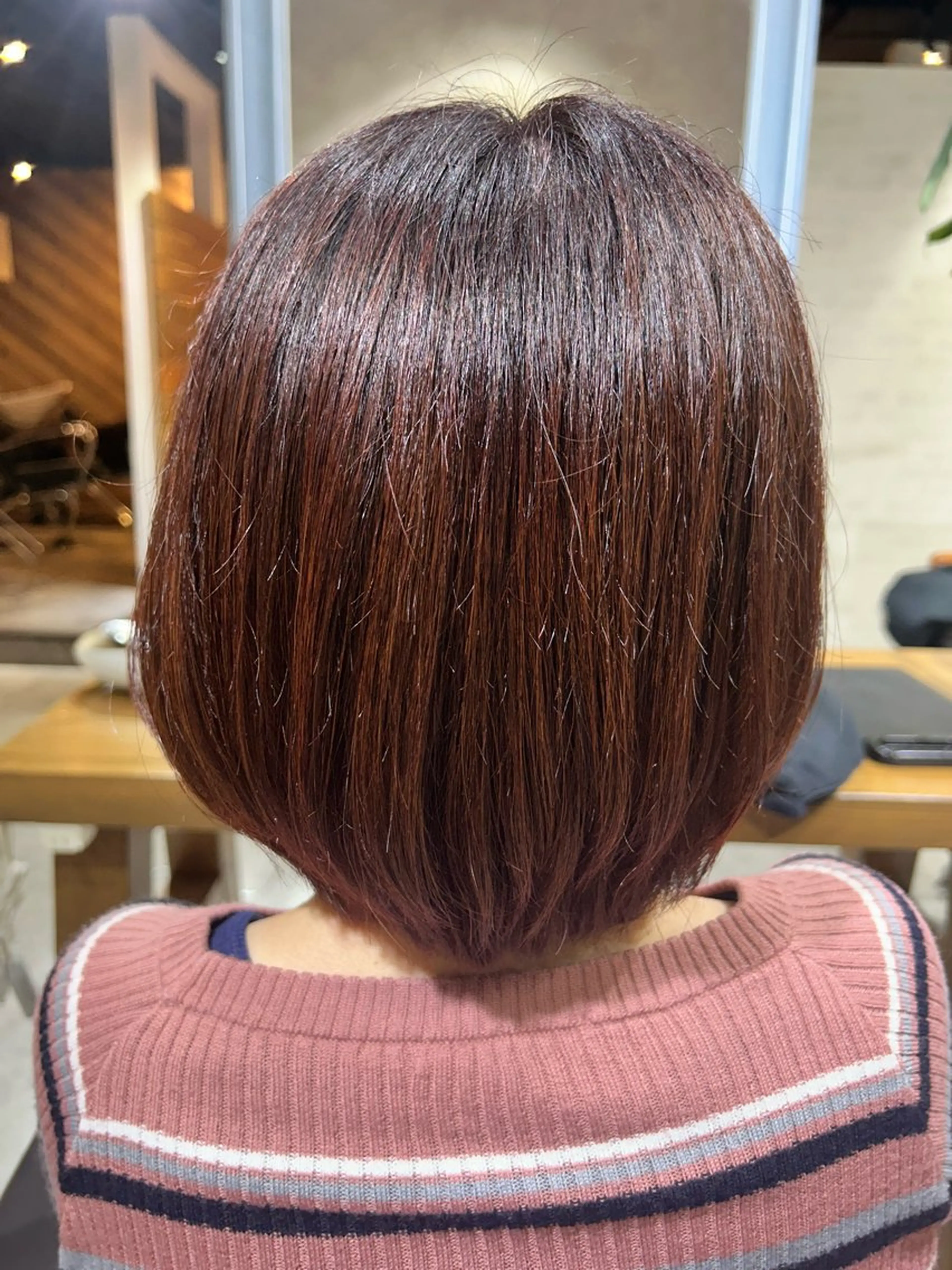 ショート レッドブラウン ボブ ショート/レイヤー 🎀細沼玲花のヘアスタイル