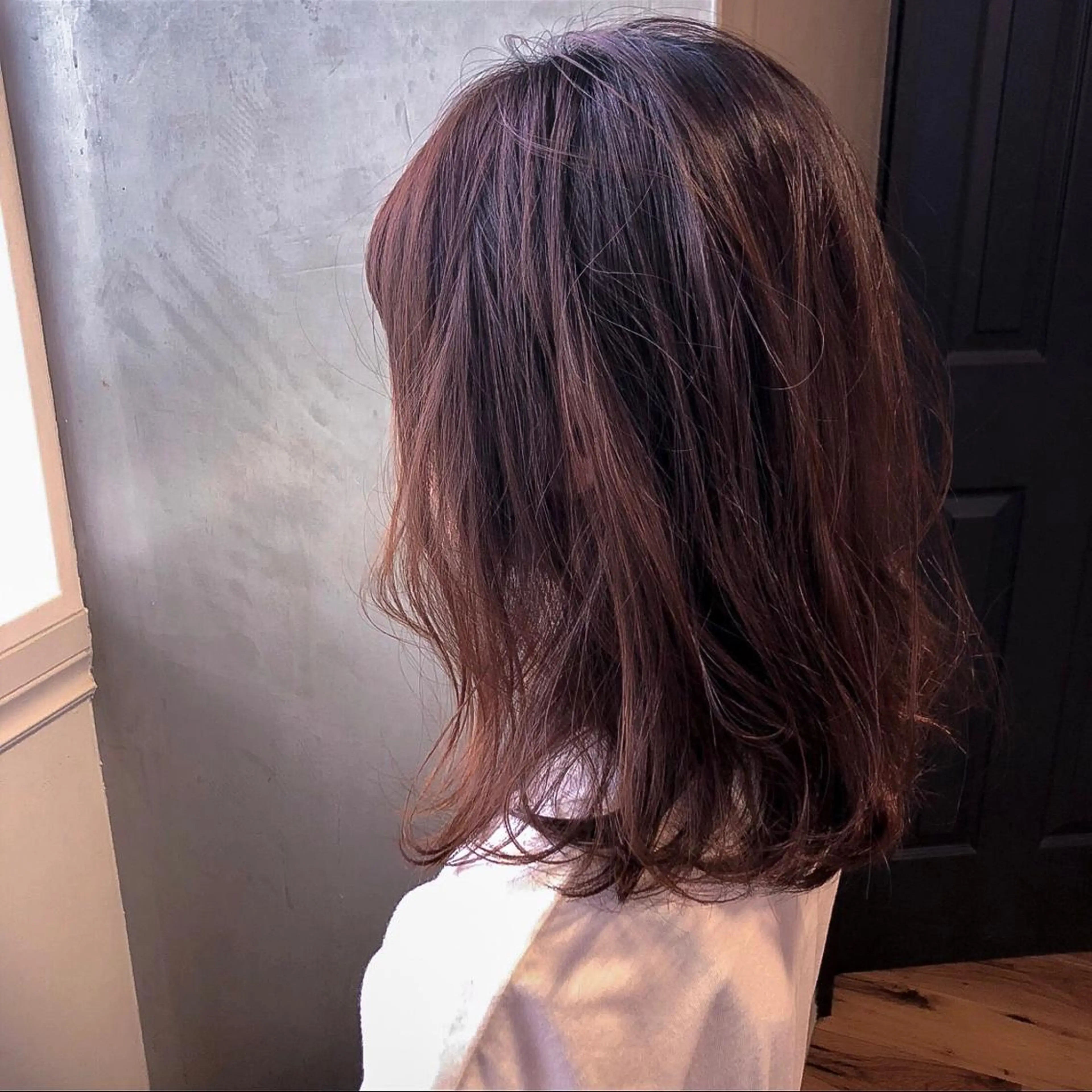 セミロング ヘアカラー トリートメント nessヤマサキ リュウタのヘアスタイル