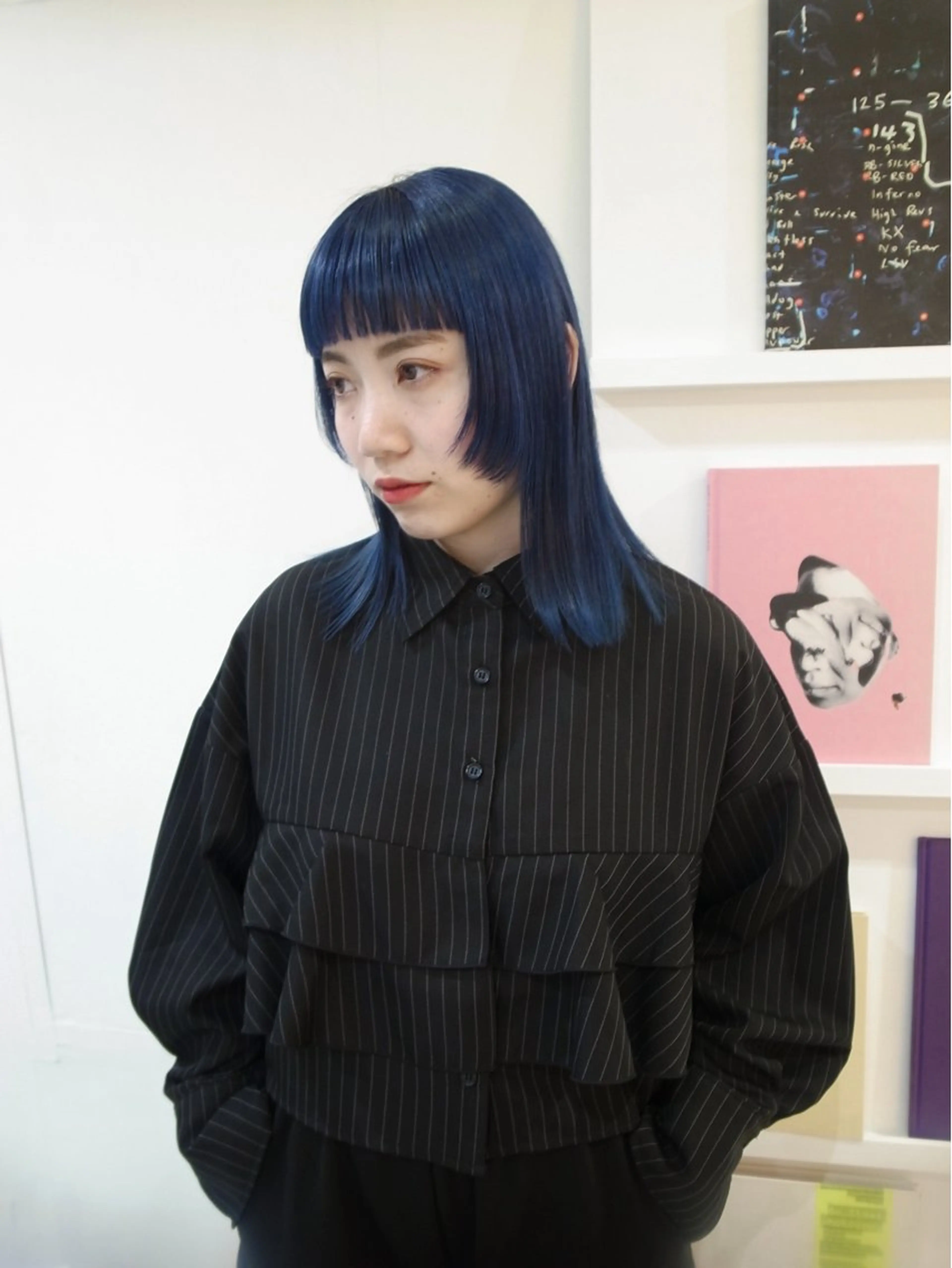 ミディアム カラー 新宿/ボブ/モード 茉樹@pullnocのヘアスタイル