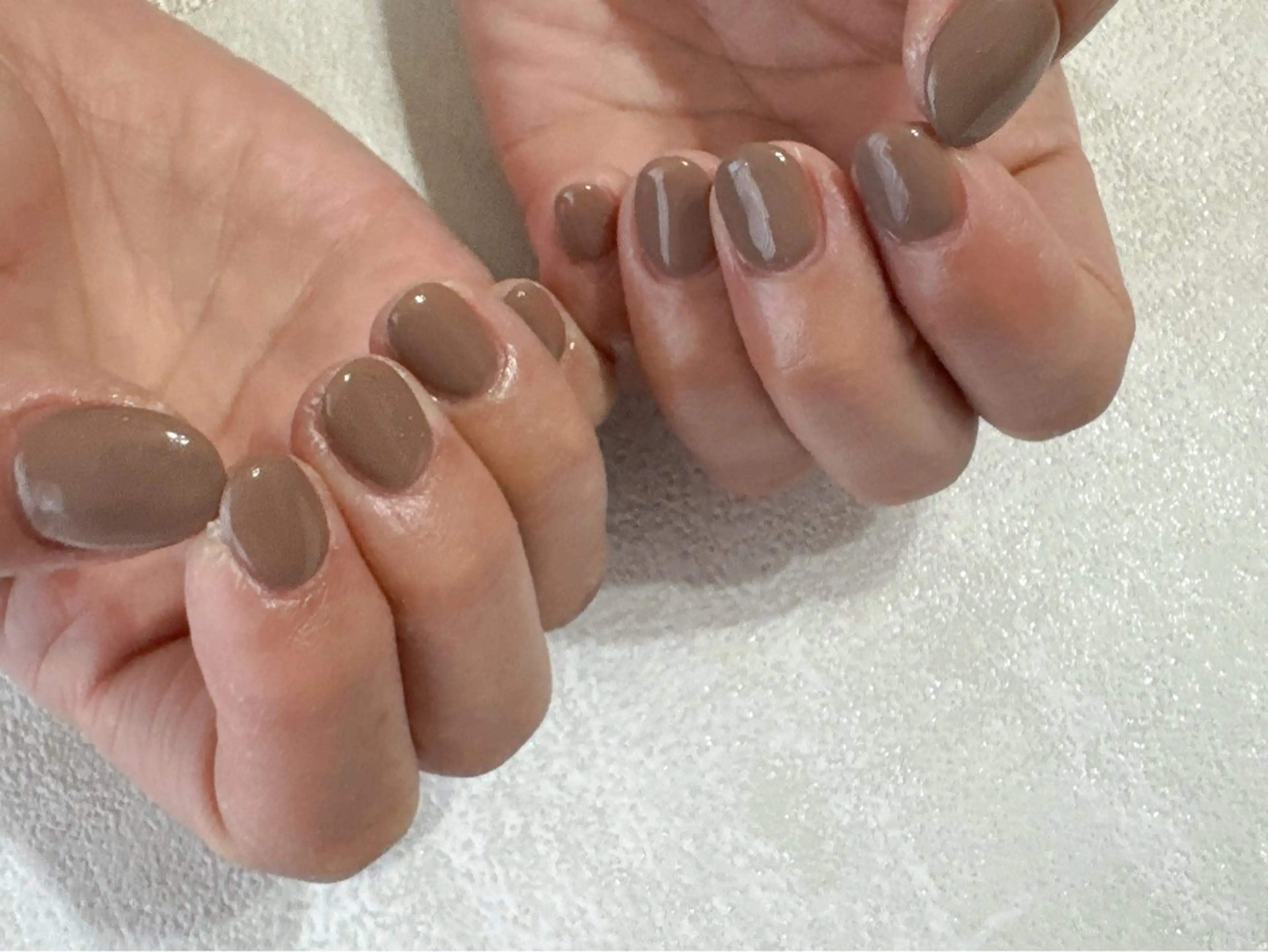 ネイル オーロラネイル ブラウン フットネイル フレンチネイル ジェルネイル ハンドネイル kikinail 溝の口のネイルデザイン
