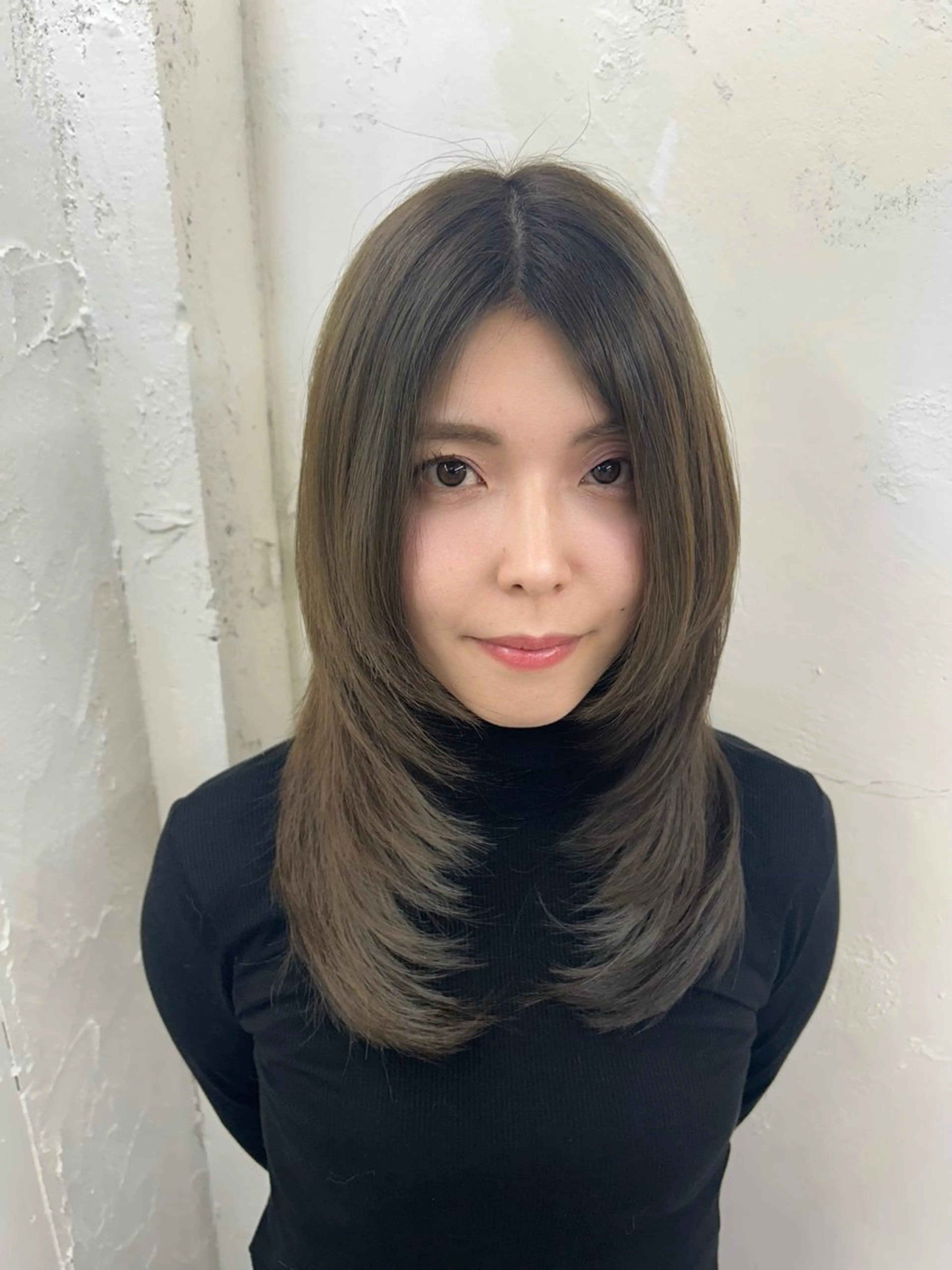 ロング レイヤーカット 馴染ませエクステ/ ヒロヤのヘアスタイル