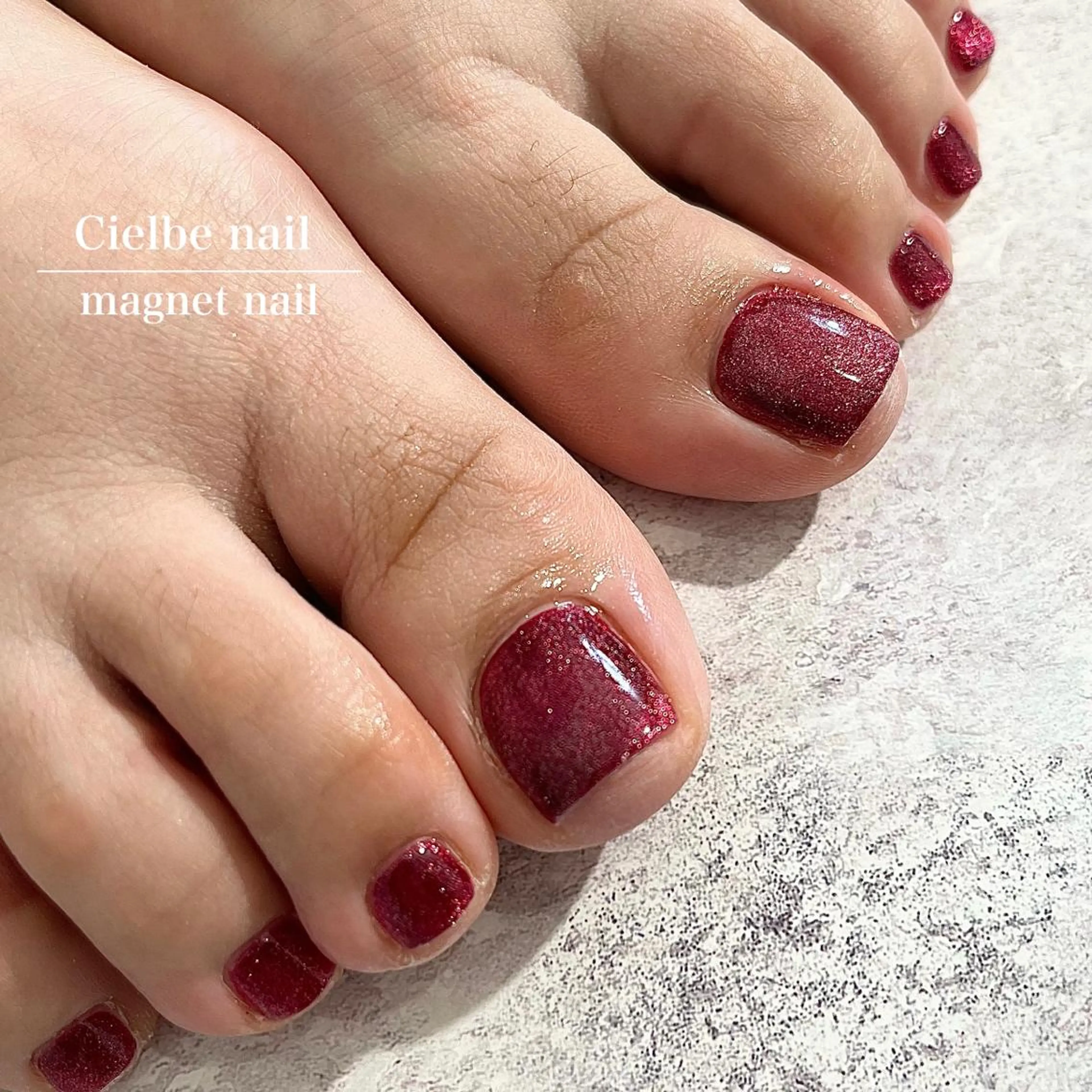 ネイル マグネットネイル フットネイル cielbe nailのネイルデザイン
