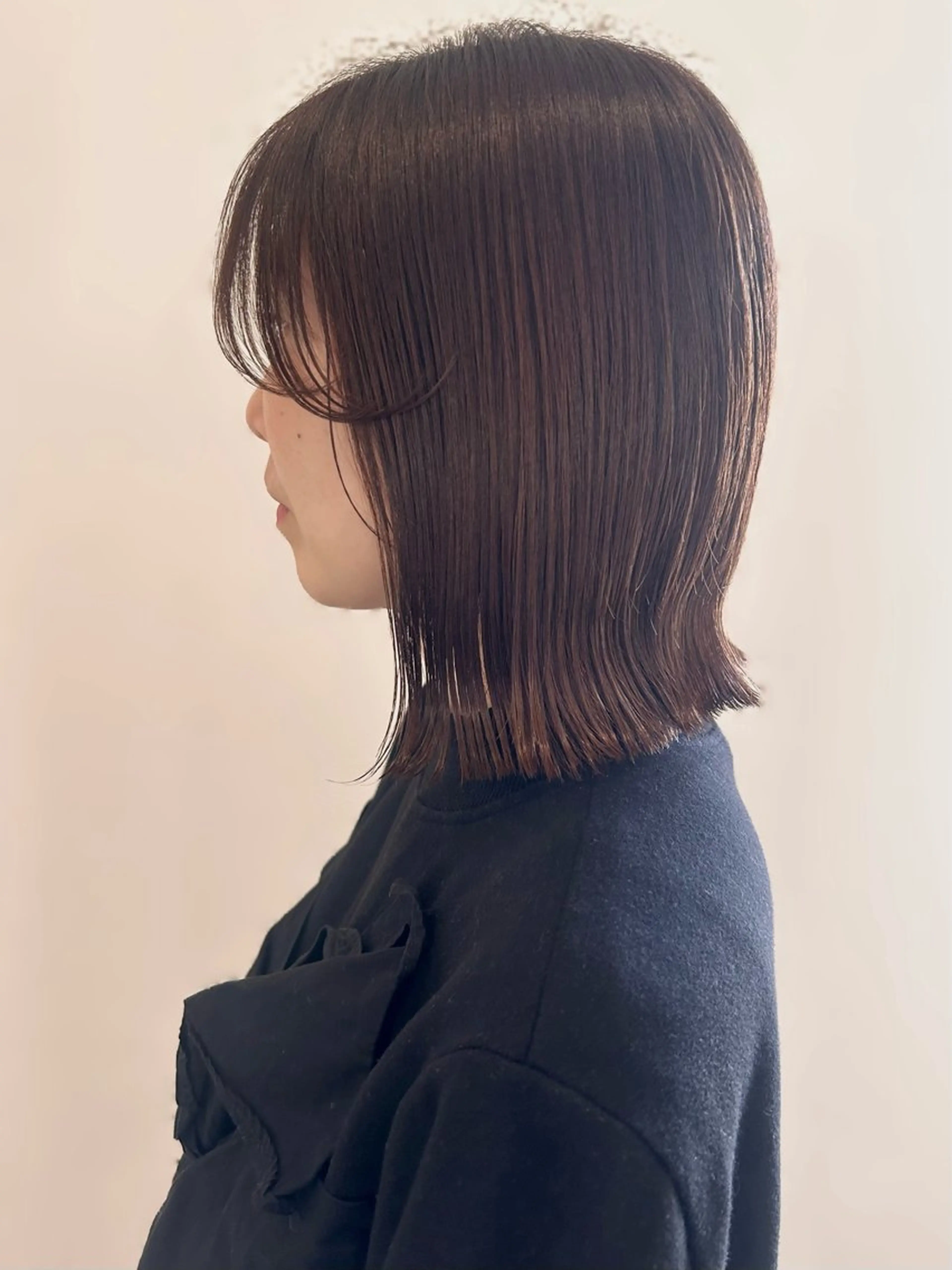ミディアム ヘアカラー 曽根 玲奈のヘアスタイル