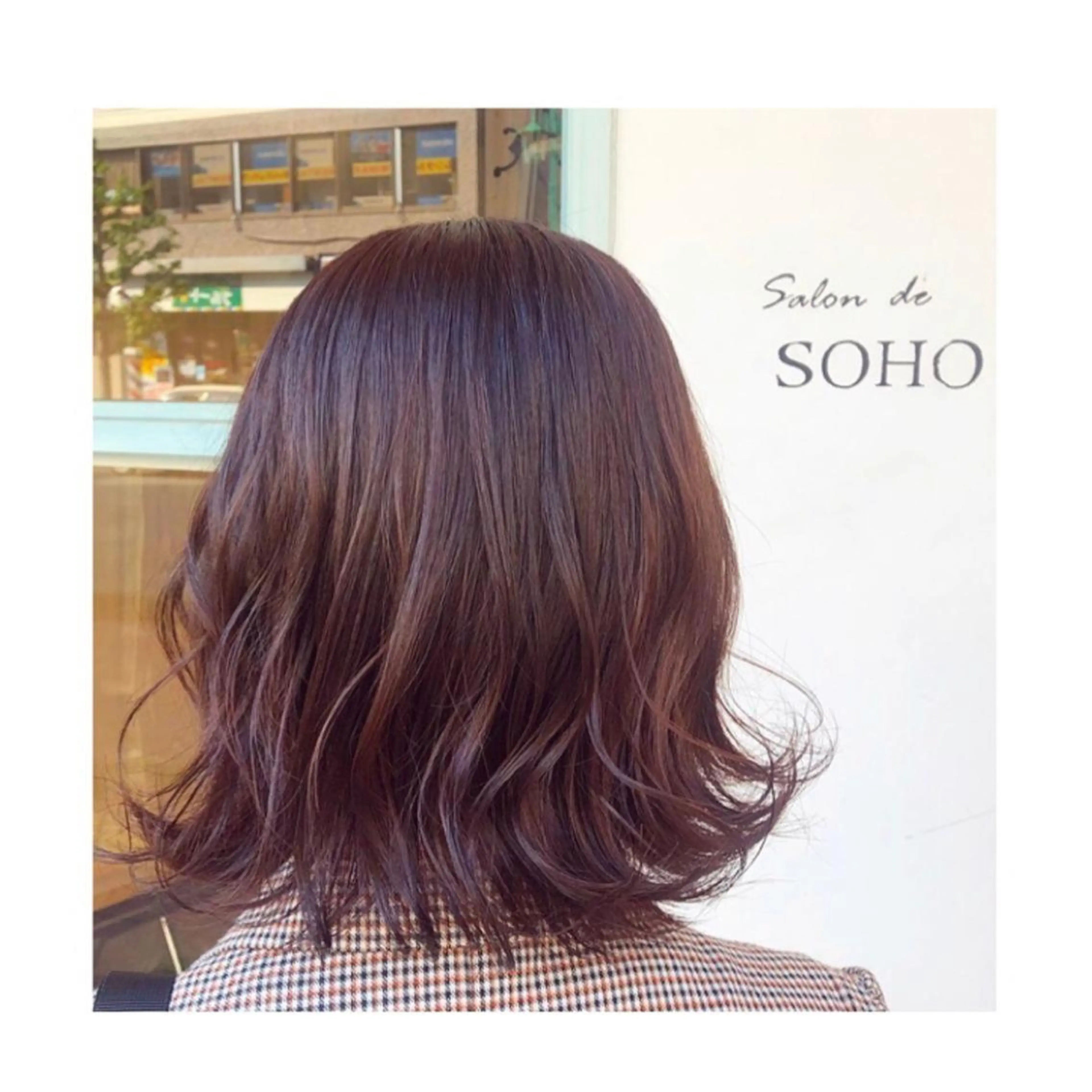 ミディアム カラー ラベンダーカラー ピンクカラー ピンクラベンダー ボブ カット ヘアカラー トリートメント ❁⃘ ち だ り さ ❁⃘のヘアスタイル