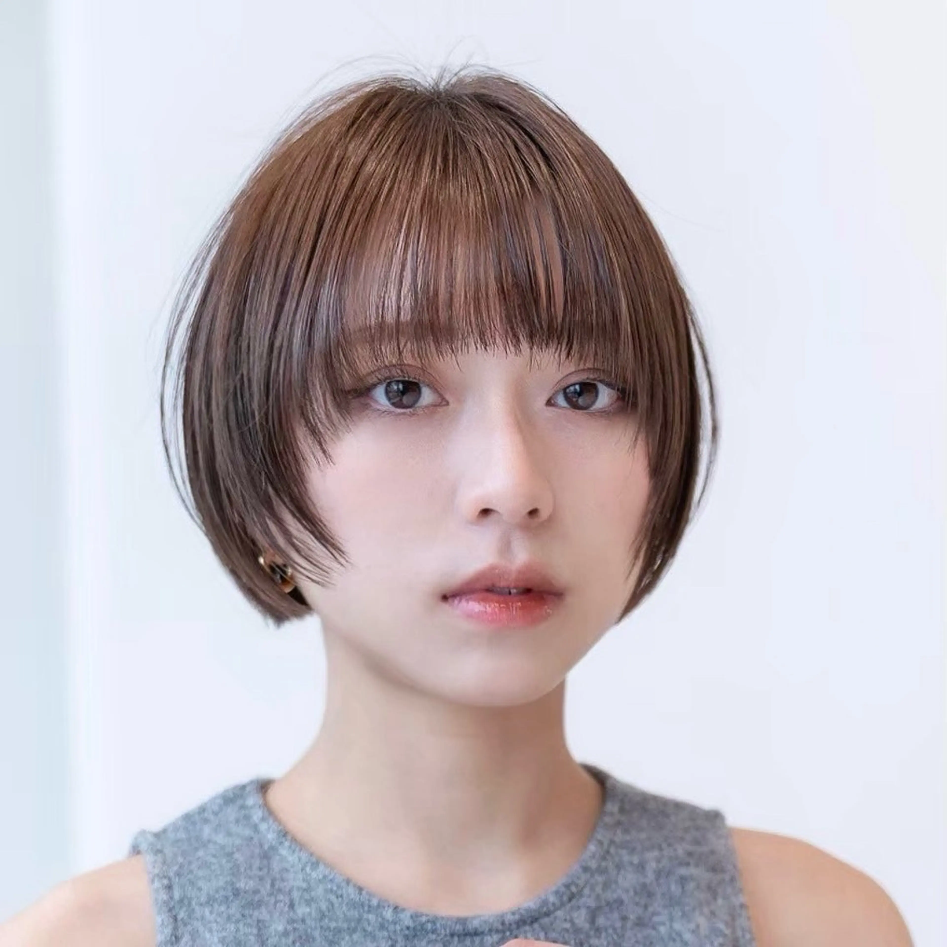 ショート カラー カット ヘアカラー トリートメント 田中航平/渋谷ボブ/ レイヤーボブのヘアスタイル