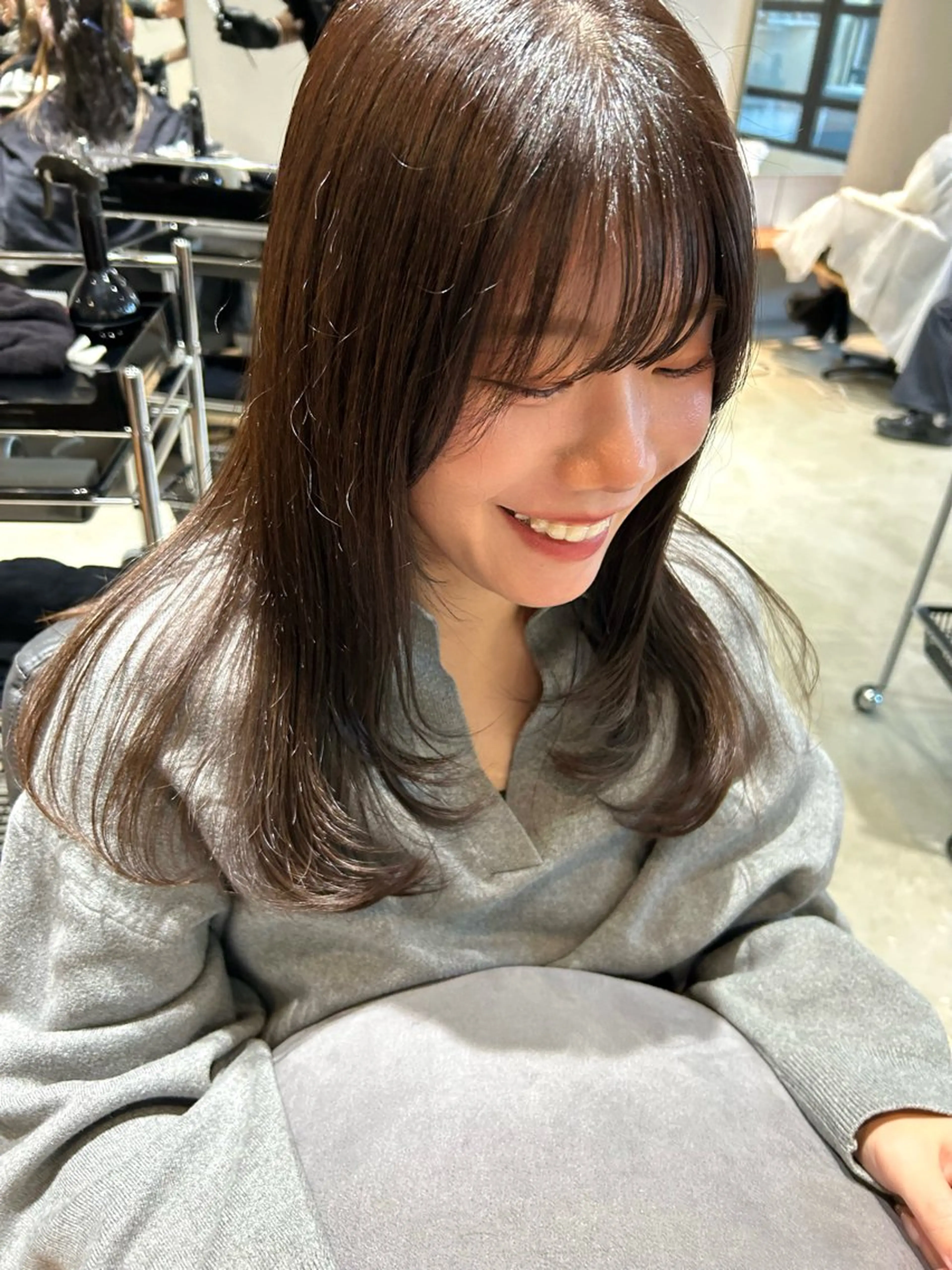 ロング レイヤーカット ヘアセット/透明感 カラー/MIHO♡のヘアスタイル