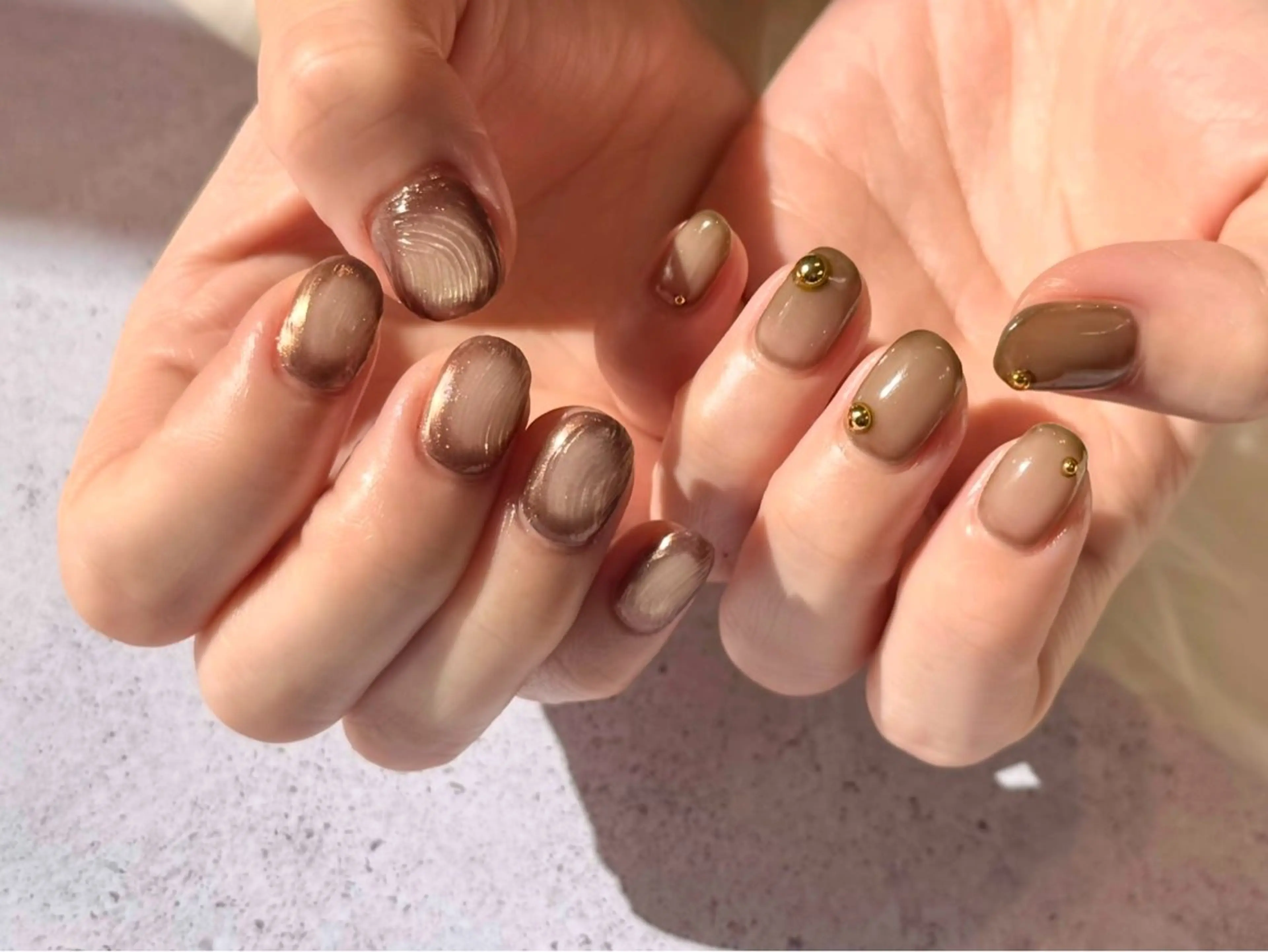 ネイル クリアネイル フラッシュネイル フラッシュマグ フレンチネイル マグネットネイル Luana nailのネイルデザイン