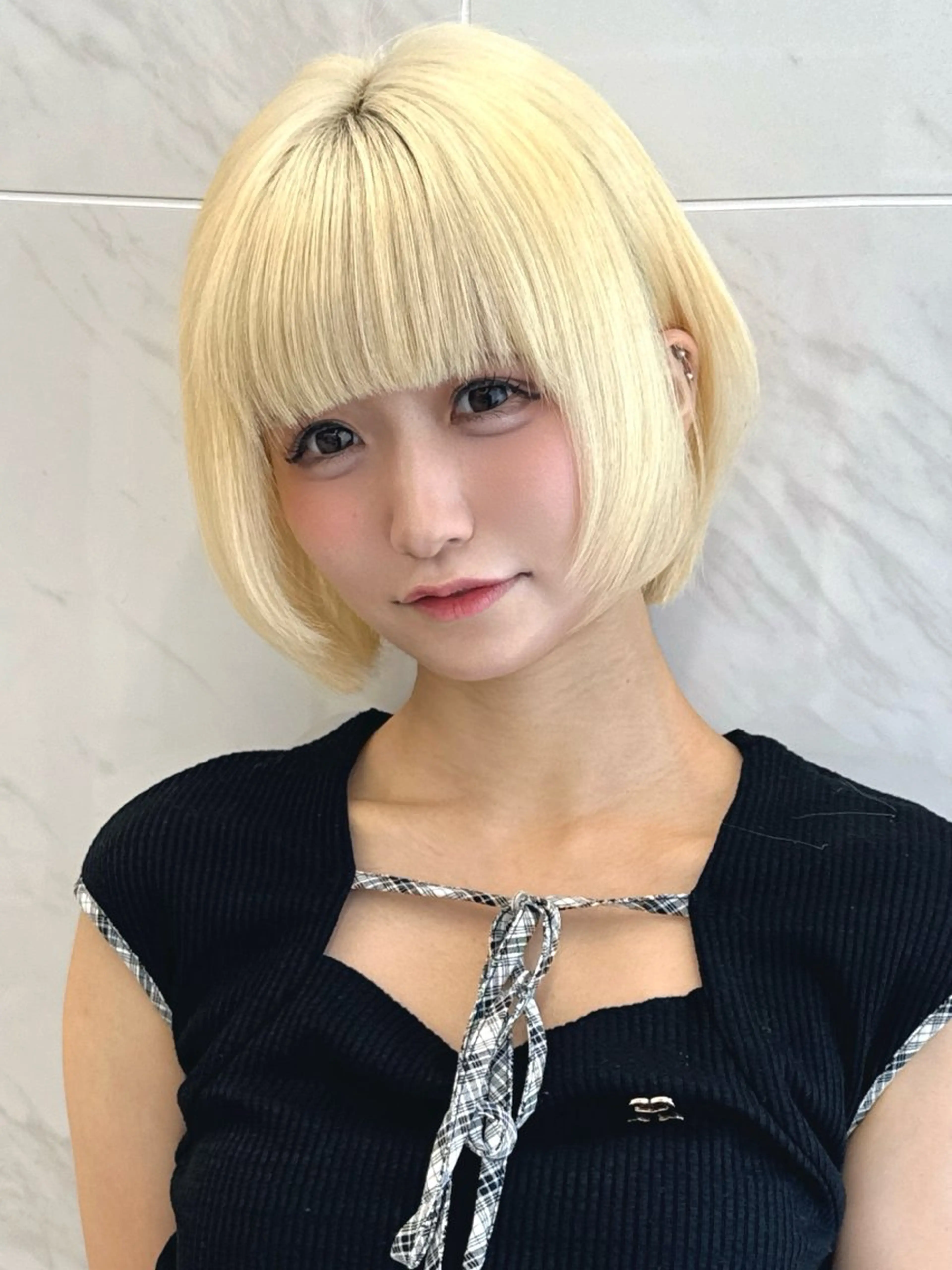 ショート カラー ヘアカラー ヘアセット 栄美容師/kiti /ボブ/ケントのヘアスタイル
