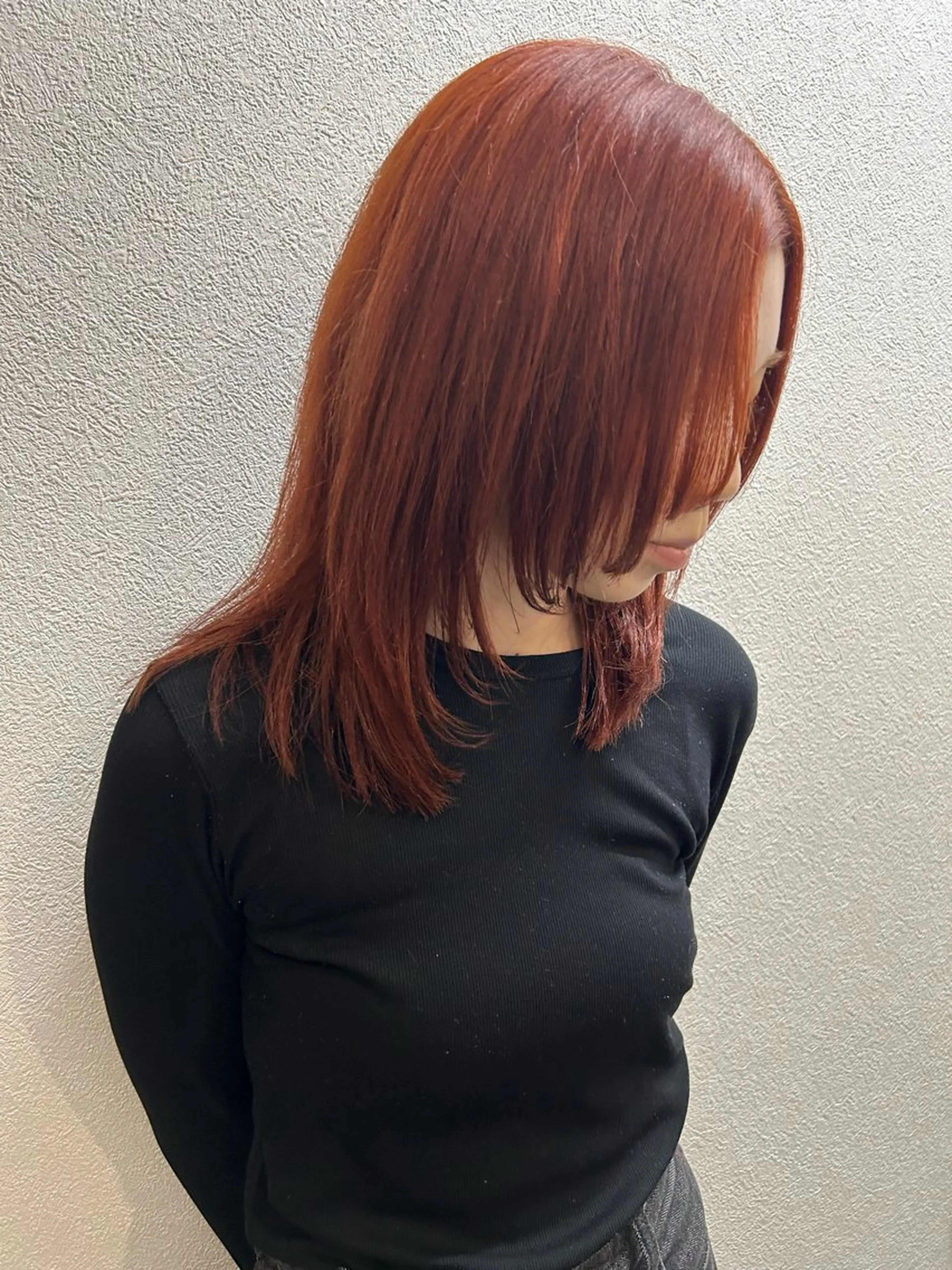 ミディアム カラー ヘアカラー 福本 菜緒のヘアスタイル