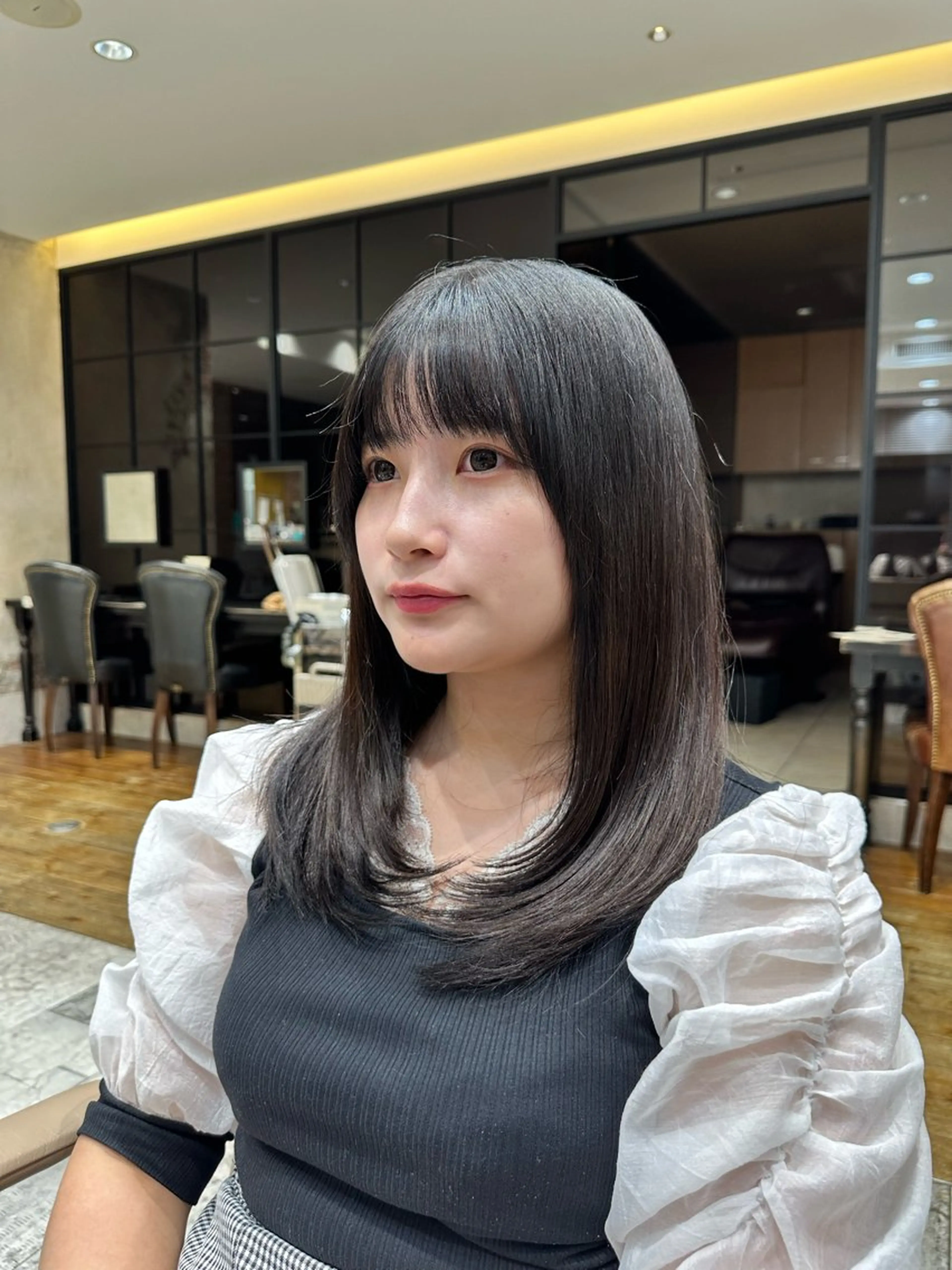 ミディアム カラー 💎レイヤー/韓国 💎石戸谷のヘアスタイル