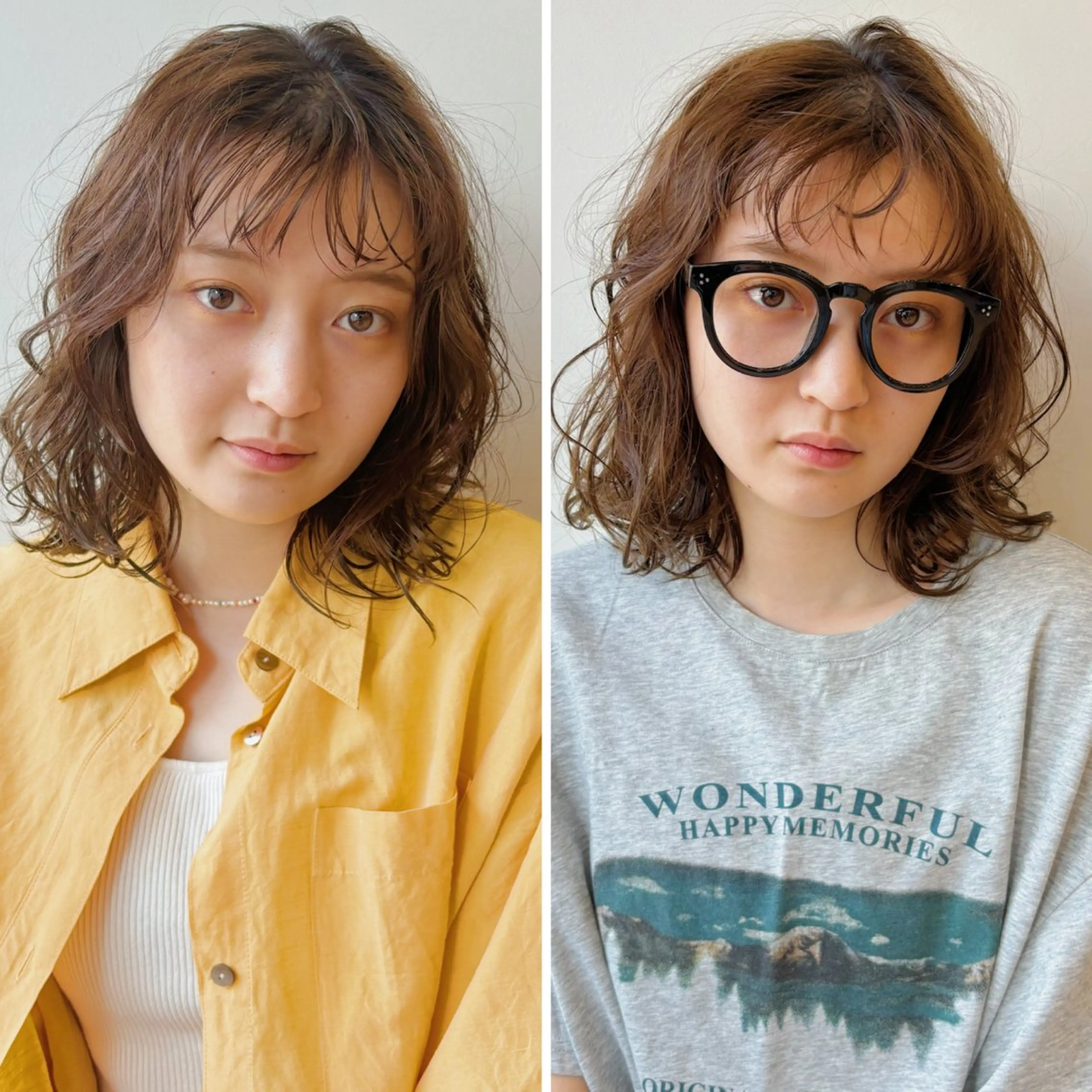 パーマ ボブ ニュアンスパーマ カット パーマ ボブ/ミディアム 親しみやすさ/さくらのヘアスタイル