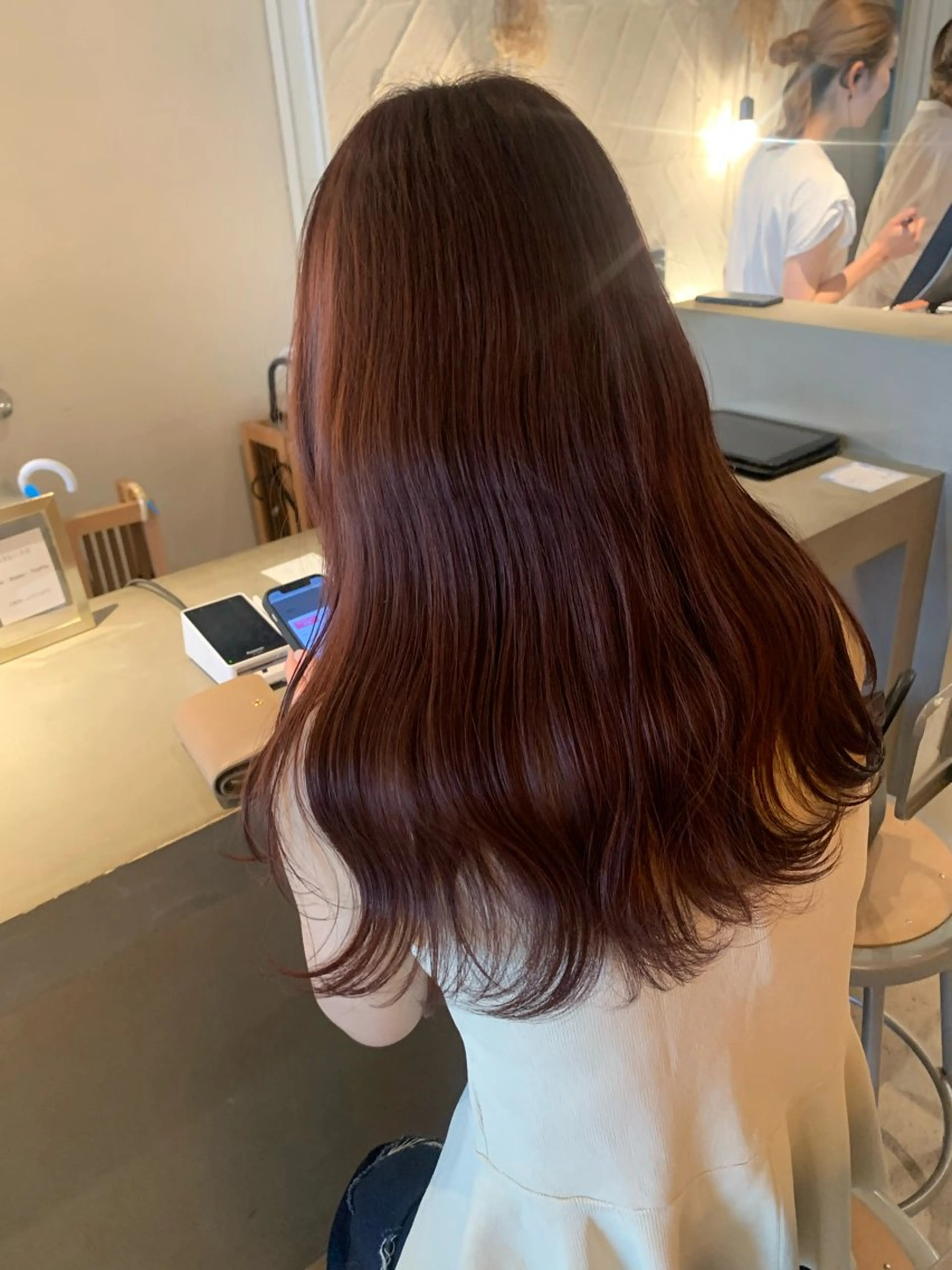 セミロング カラー ブリーチ/アレンジ 天満/chihiroのヘアスタイル