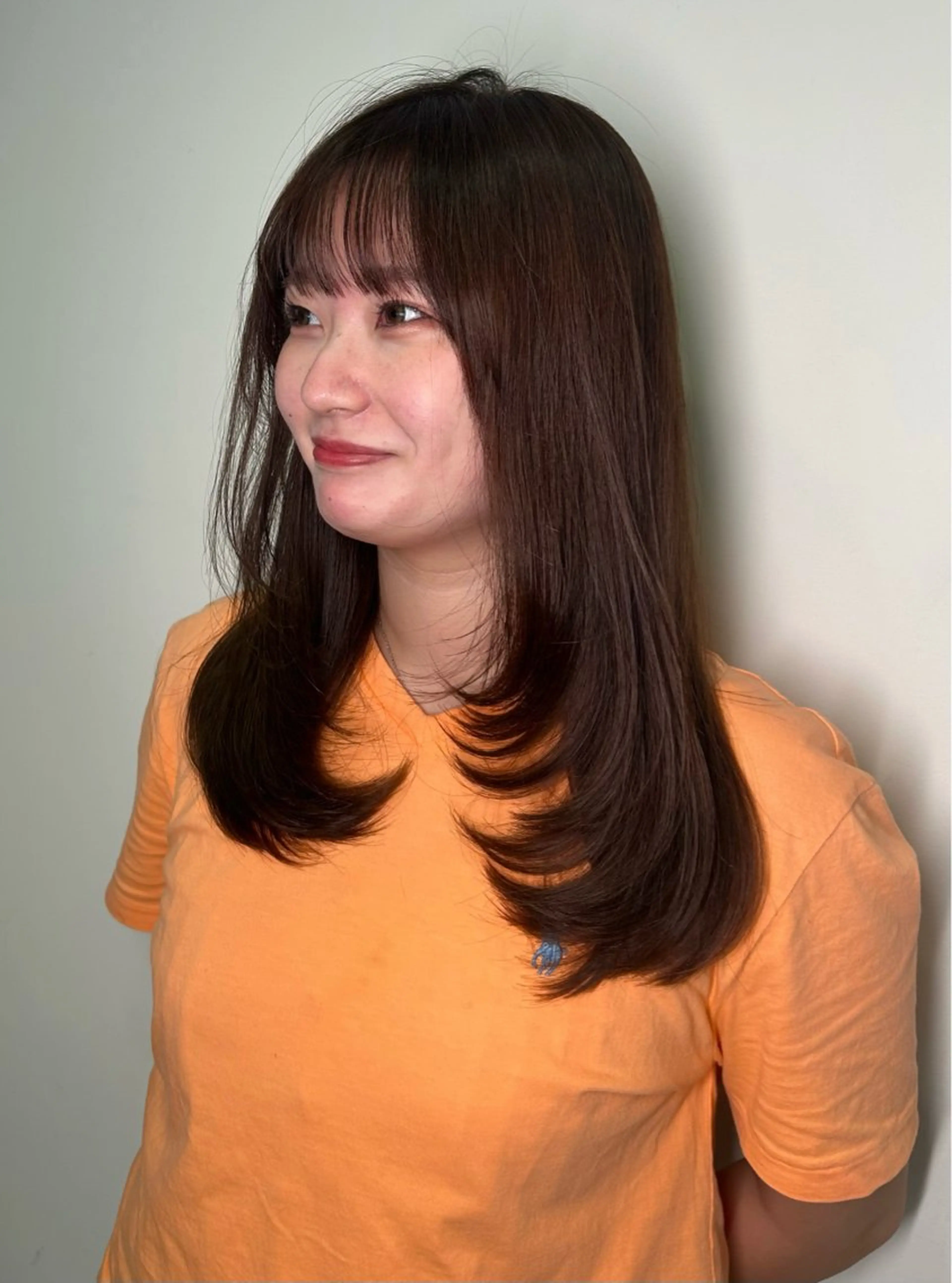 セミロング レイヤーカット ヘアカラー レイヤー/ 透明感カラー/チナツのヘアスタイル