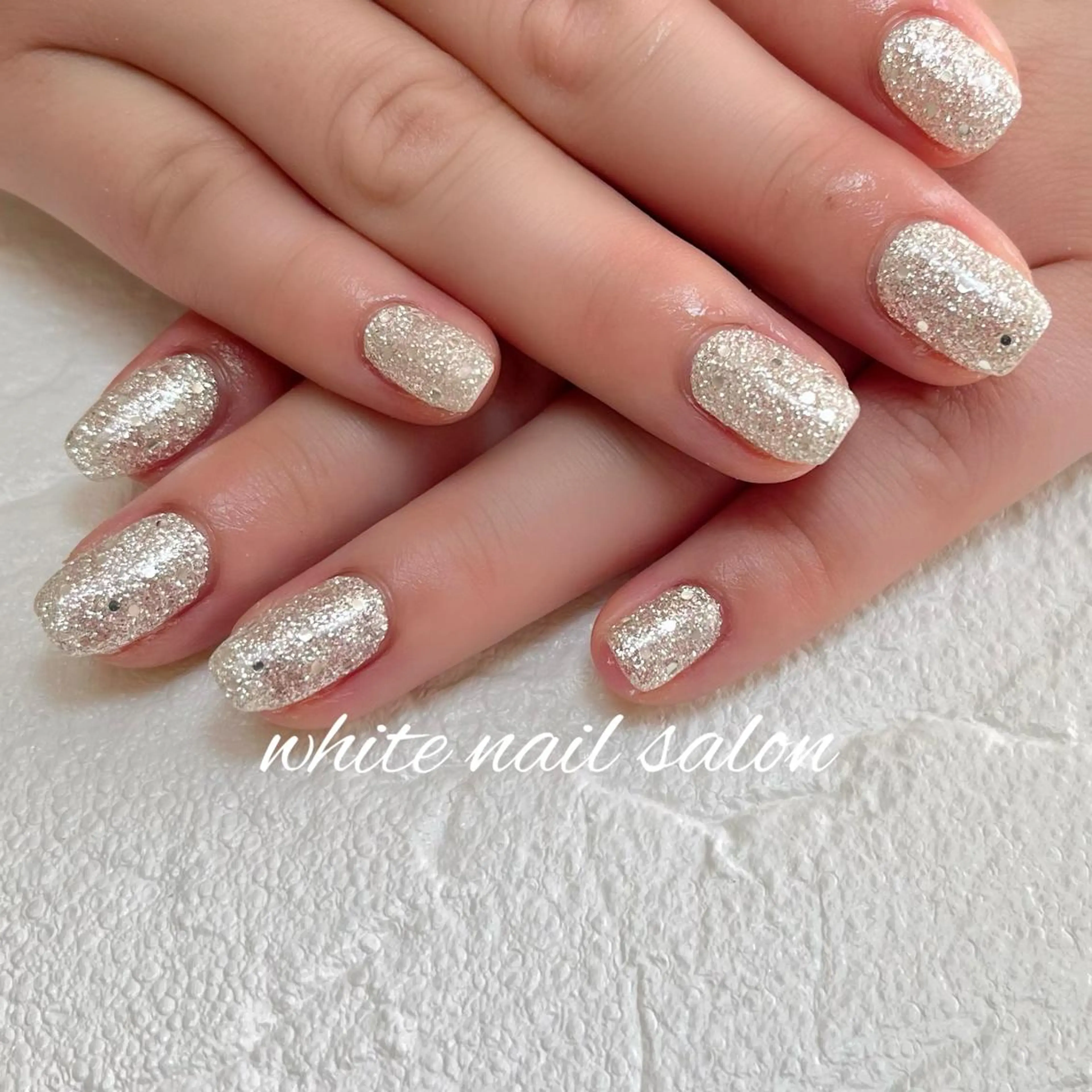 ネイル フットネイル ジェルネイル ハードジェル ラメ(グリッター) 持ち込み ハンドネイル white nail salonのネイルデザイン