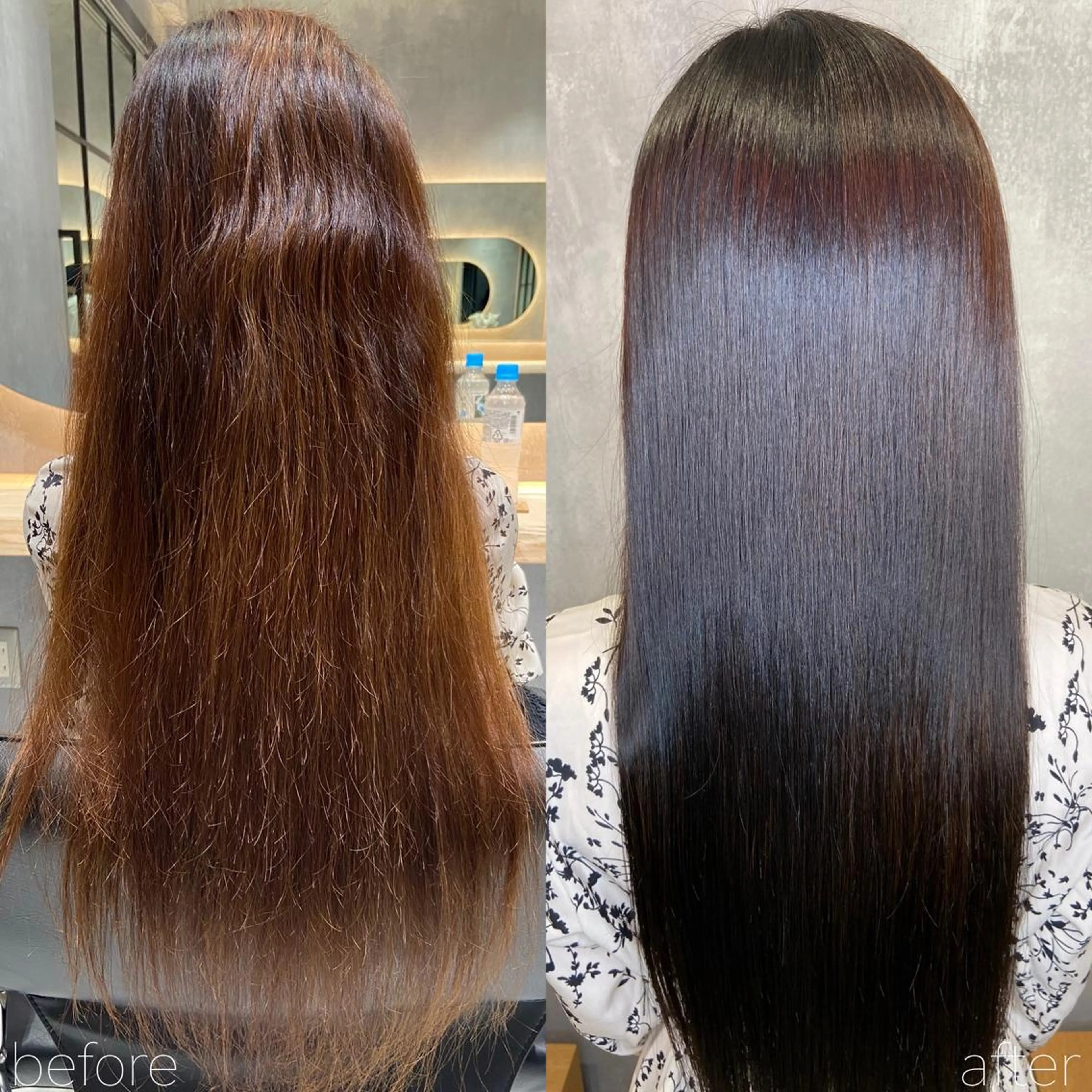 ロング カラー 縮毛矯正 トリートメント ツバサ 髪質改善のヘアスタイル