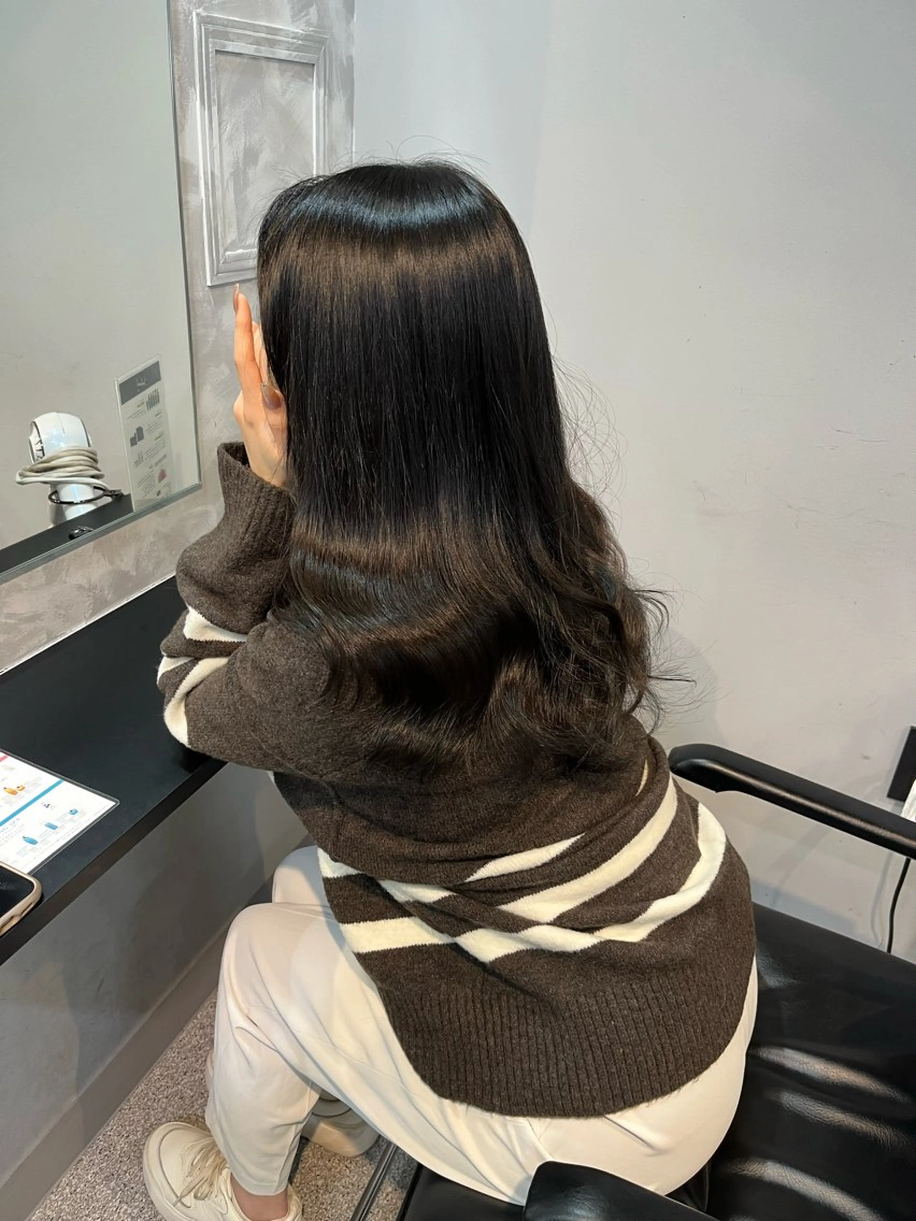 セミロング 濱川響太レディース カットモデルのヘアスタイル