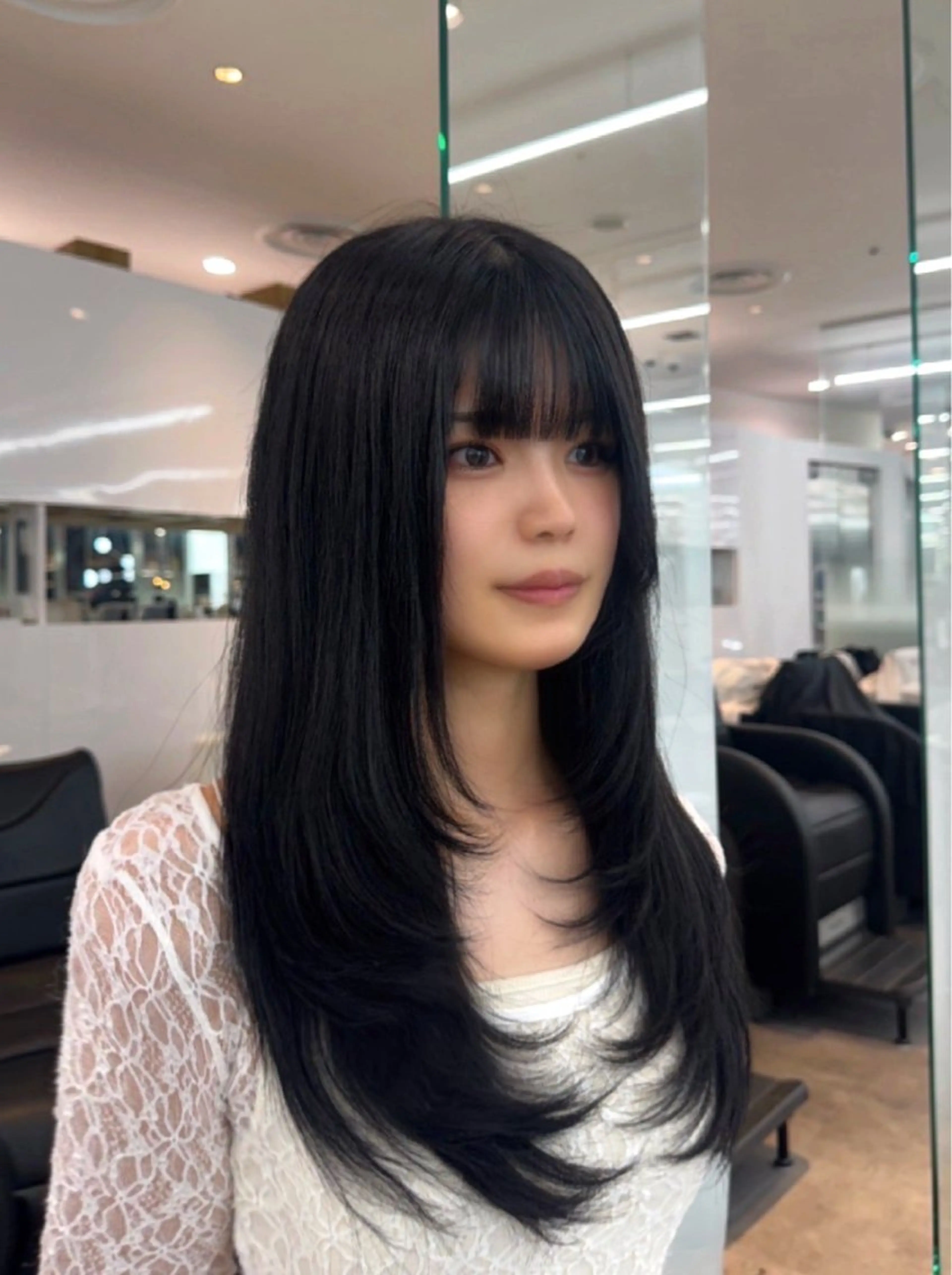 カラー 黒髪 ブルーカラー ブルーブラック 透明感カラー ブリーチ特化 /Aika🎀🤍のヘアスタイル