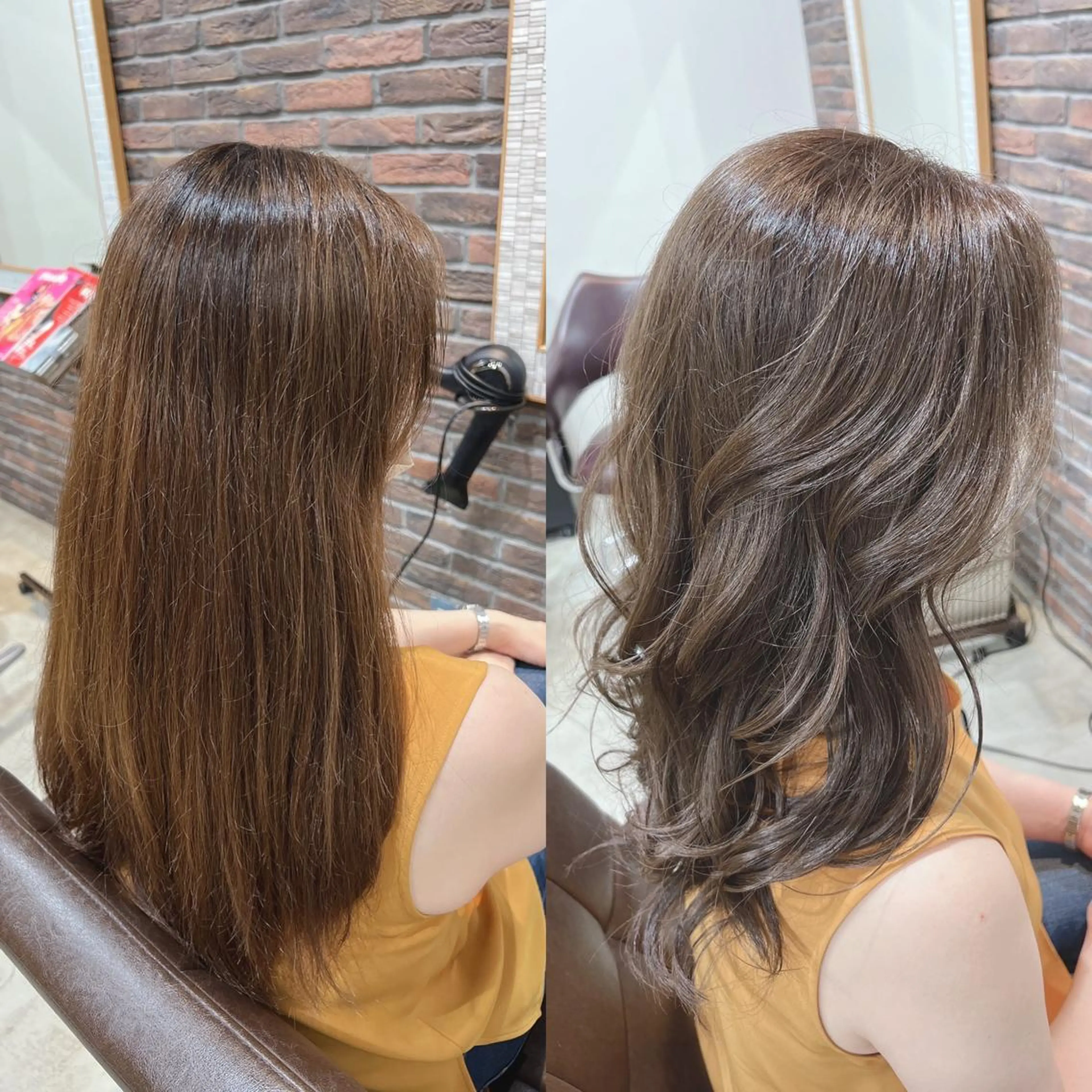 ロング カラー パーマ ヘアアレンジ キッズ バレイヤージュ ブリーチ ケアブリーチ 透明感カラー デザインカラー カット ヘアカラー トリートメント 五反田　美容院☆張 明星☆韓国ヘアのヘアスタイル