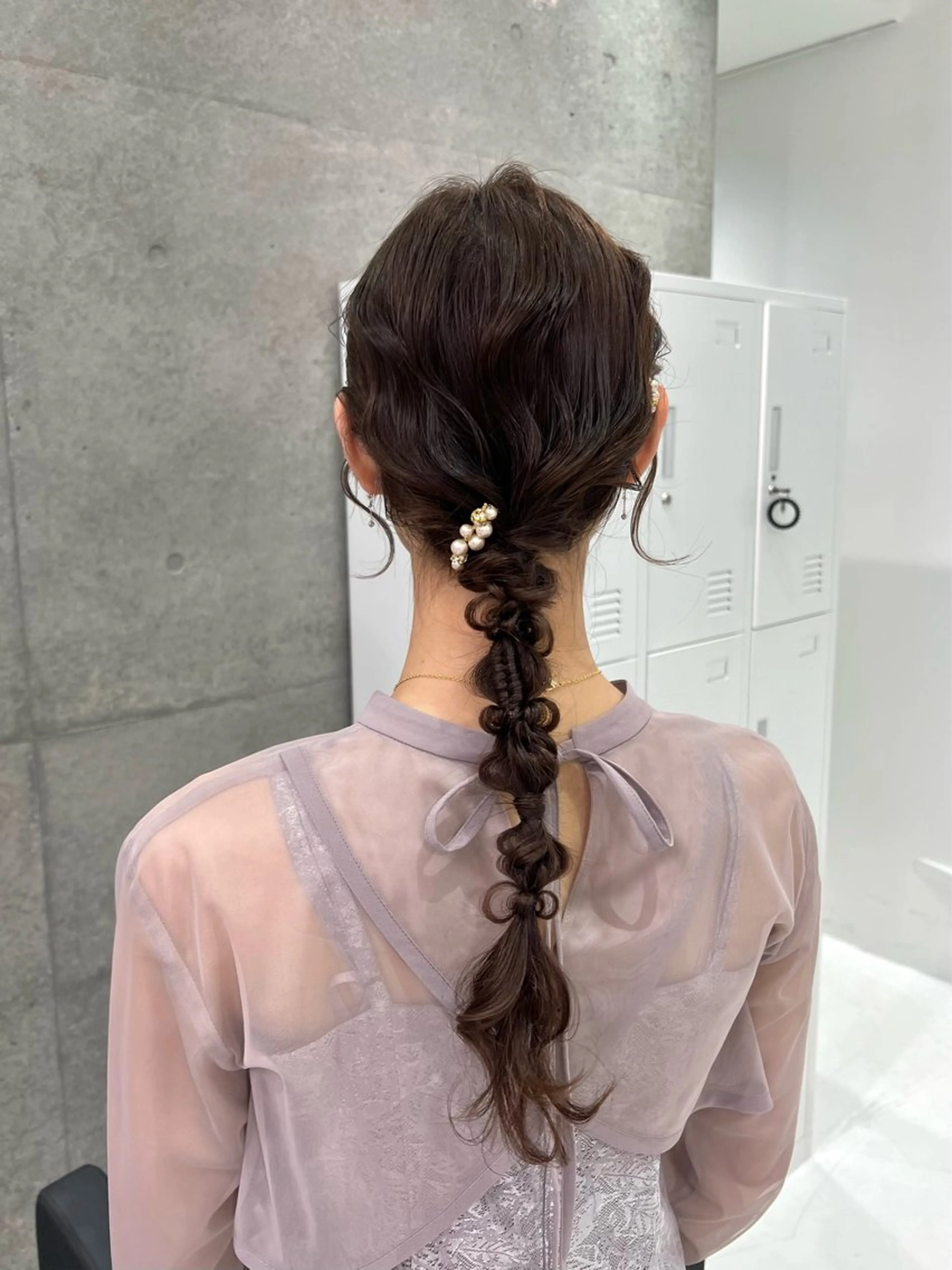 ロング ヘアアレンジ 結婚式・ブライダル ロング ヘアセット 卒業式お呼ばれ🕊️ ヘアセット✴︎ミキのヘアスタイル