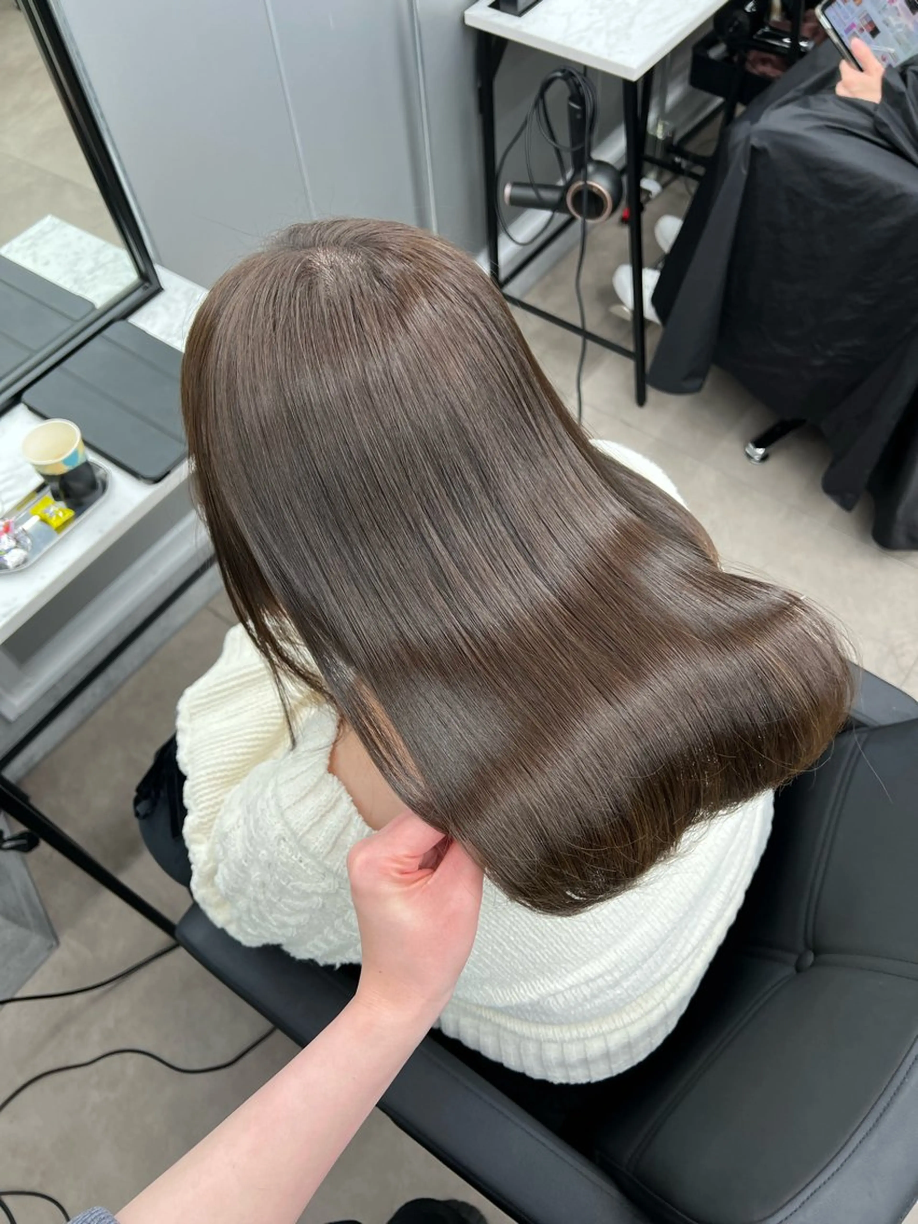 セミロング 髪質改善 トリートメント カット ヘアカラー トリートメント 🩶髪質改善/新宿 /saaya🩶のヘアスタイル