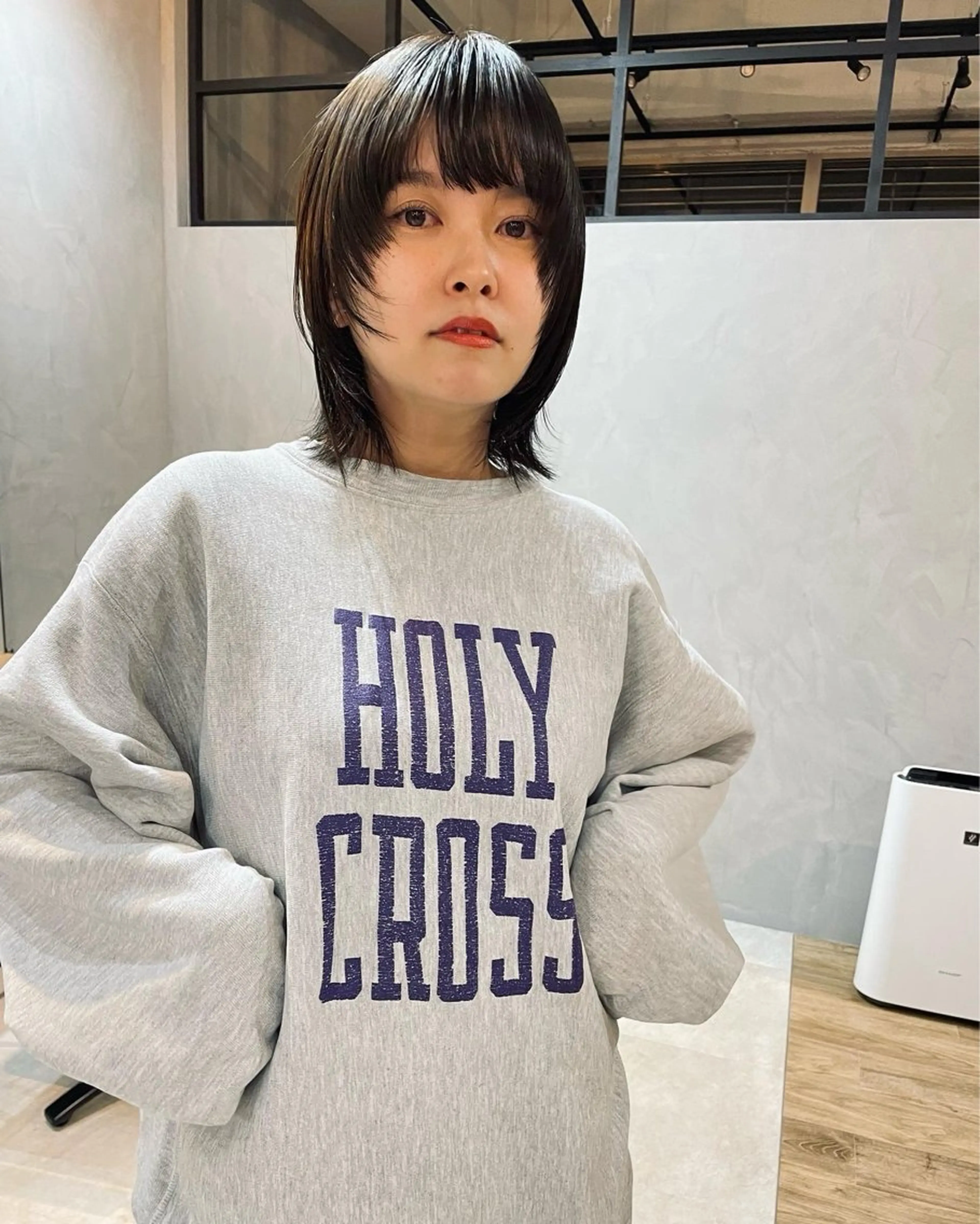 ミディアム カラー カット ヘアカラー トリートメント Basis 田口豪司のヘアスタイル