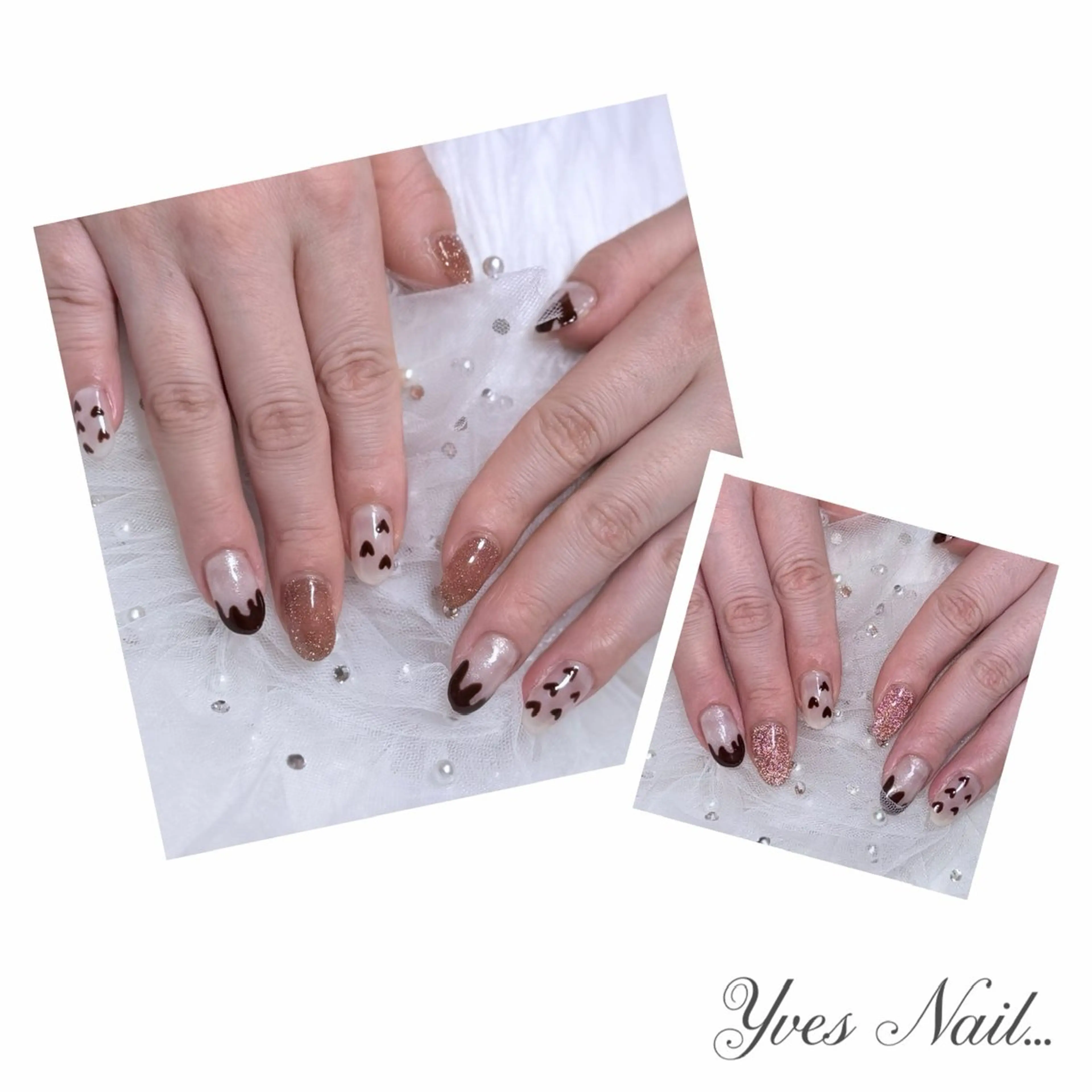 ネイル フラッシュネイル バレンタイン ハンドネイル kanno yのネイルデザイン