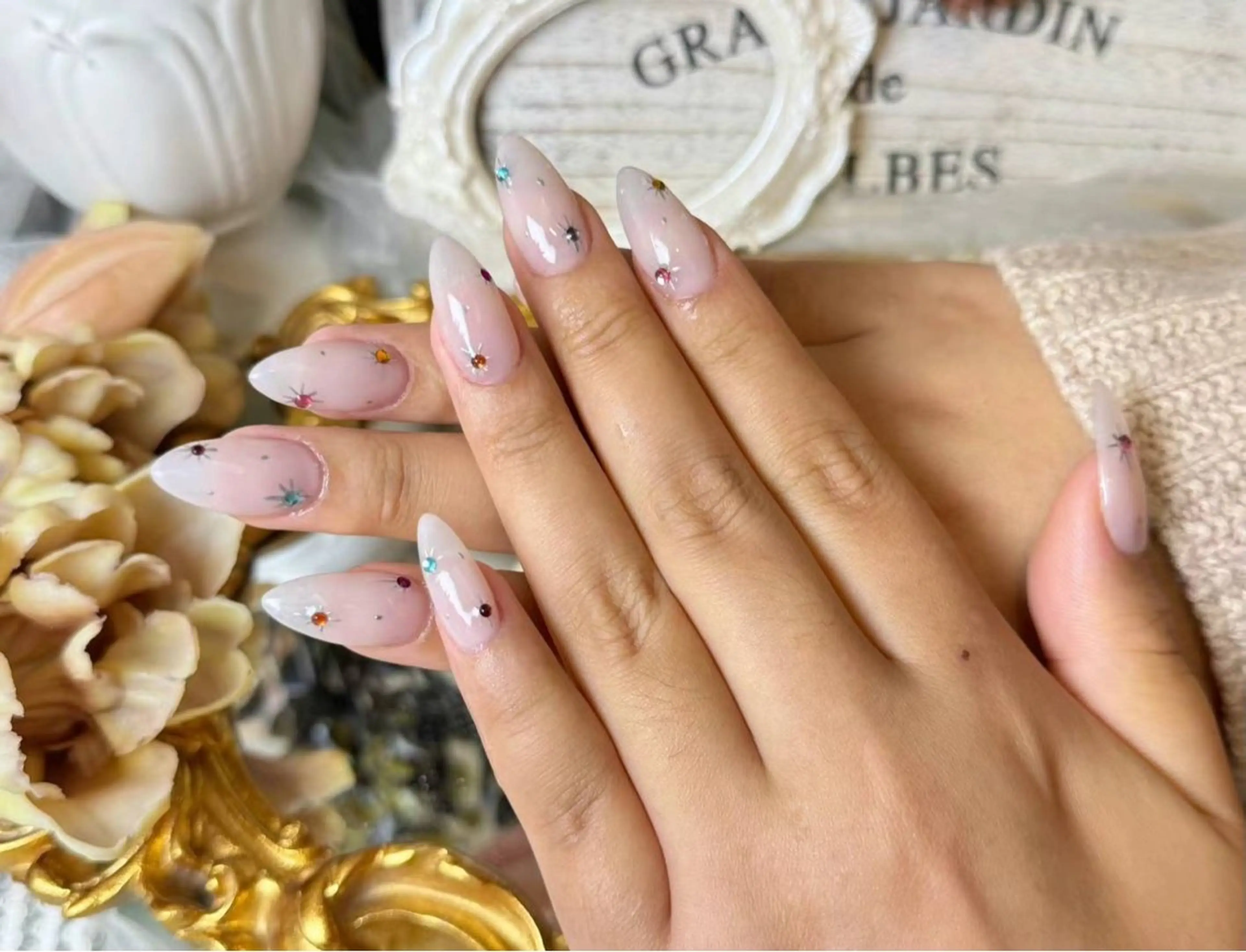 ネイル アートネイル クリアネイル フラワーネイル フットネイル ジェルネイル Babarla Nailのネイルデザイン