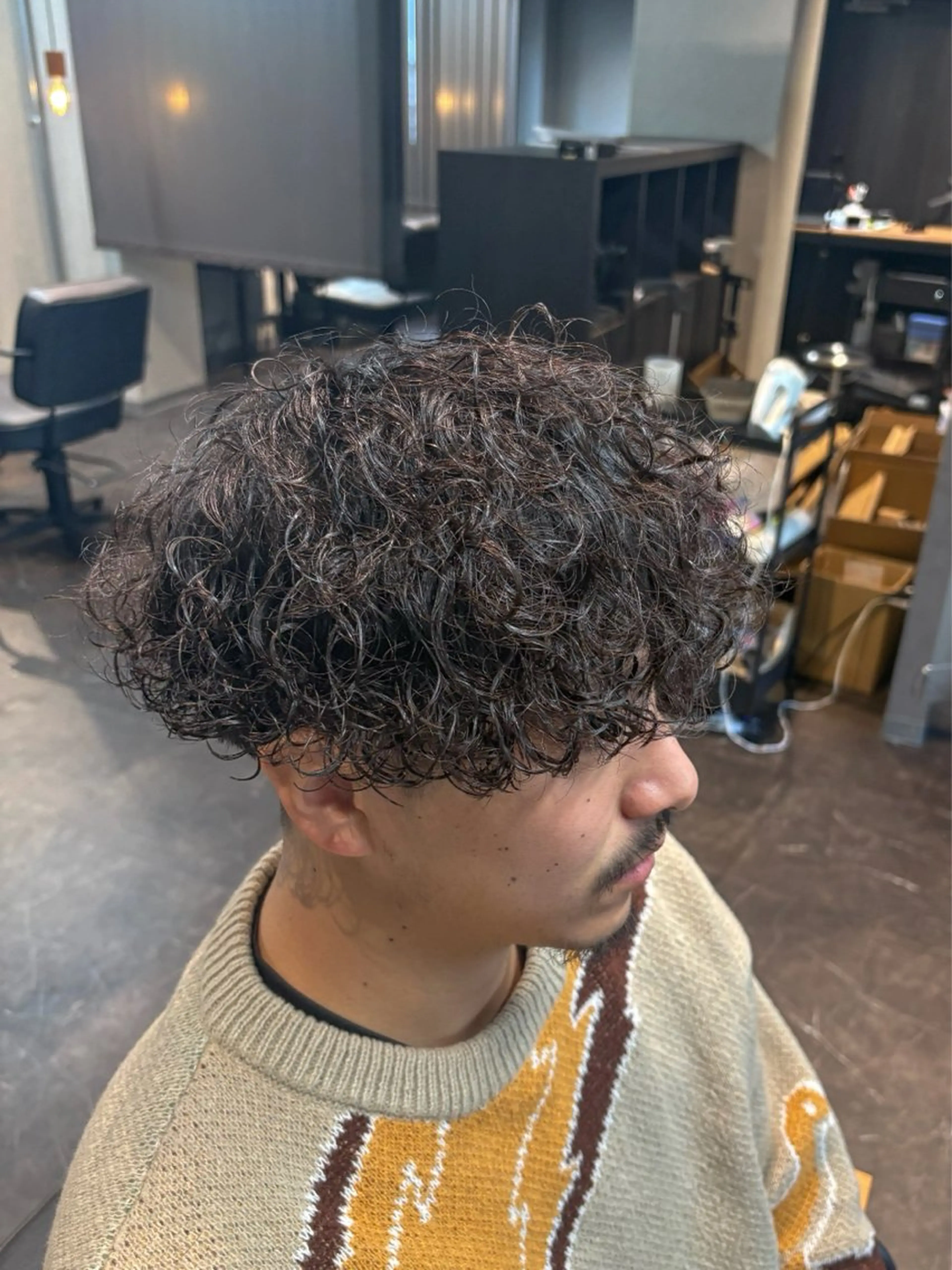ショート カラー パーマ メンズ カット パーマ 🎧【パーマ師】 SOUMA🎧のヘアスタイル