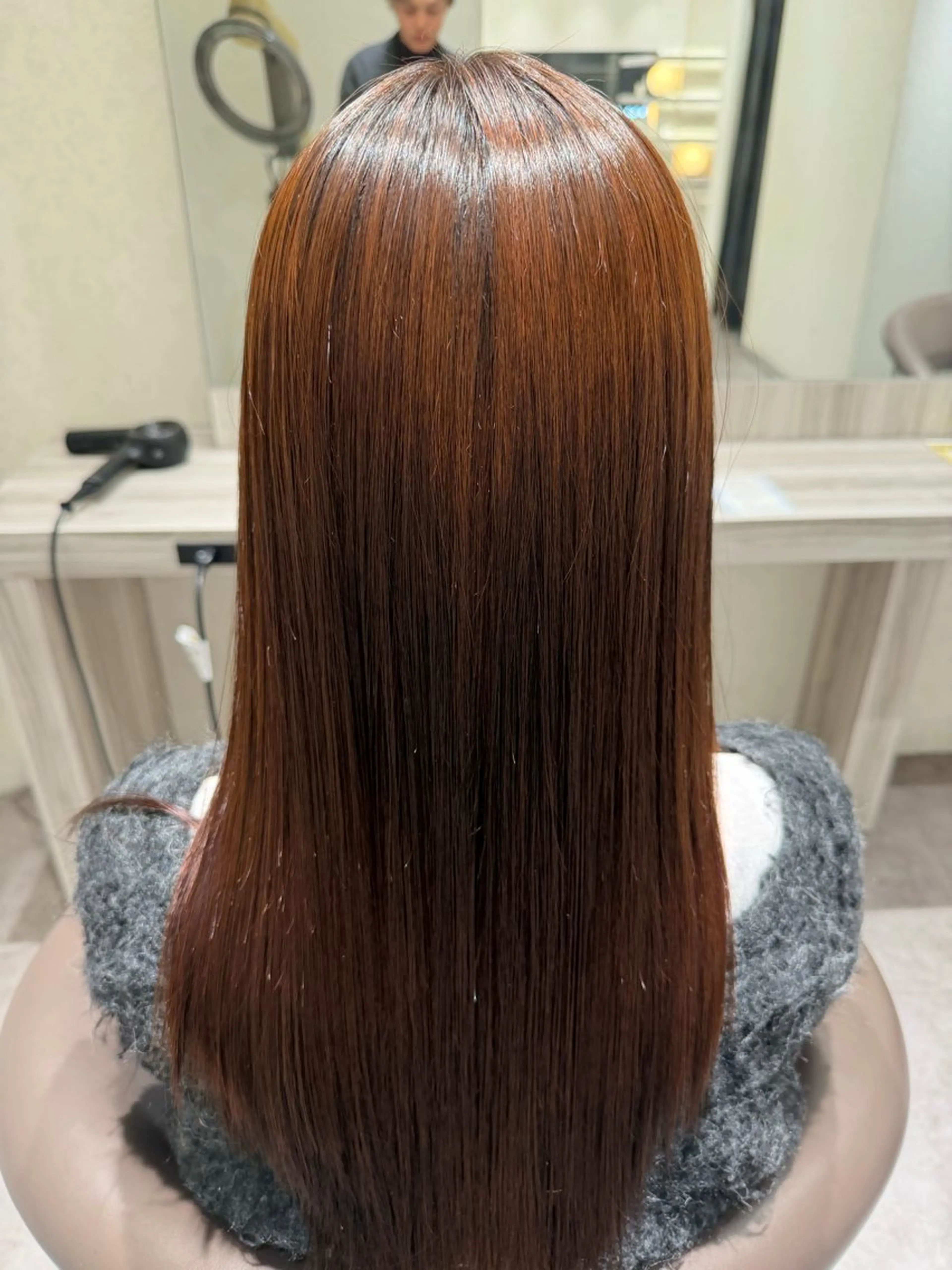 ロング 縮毛矯正 牧野 隼大のヘアスタイル