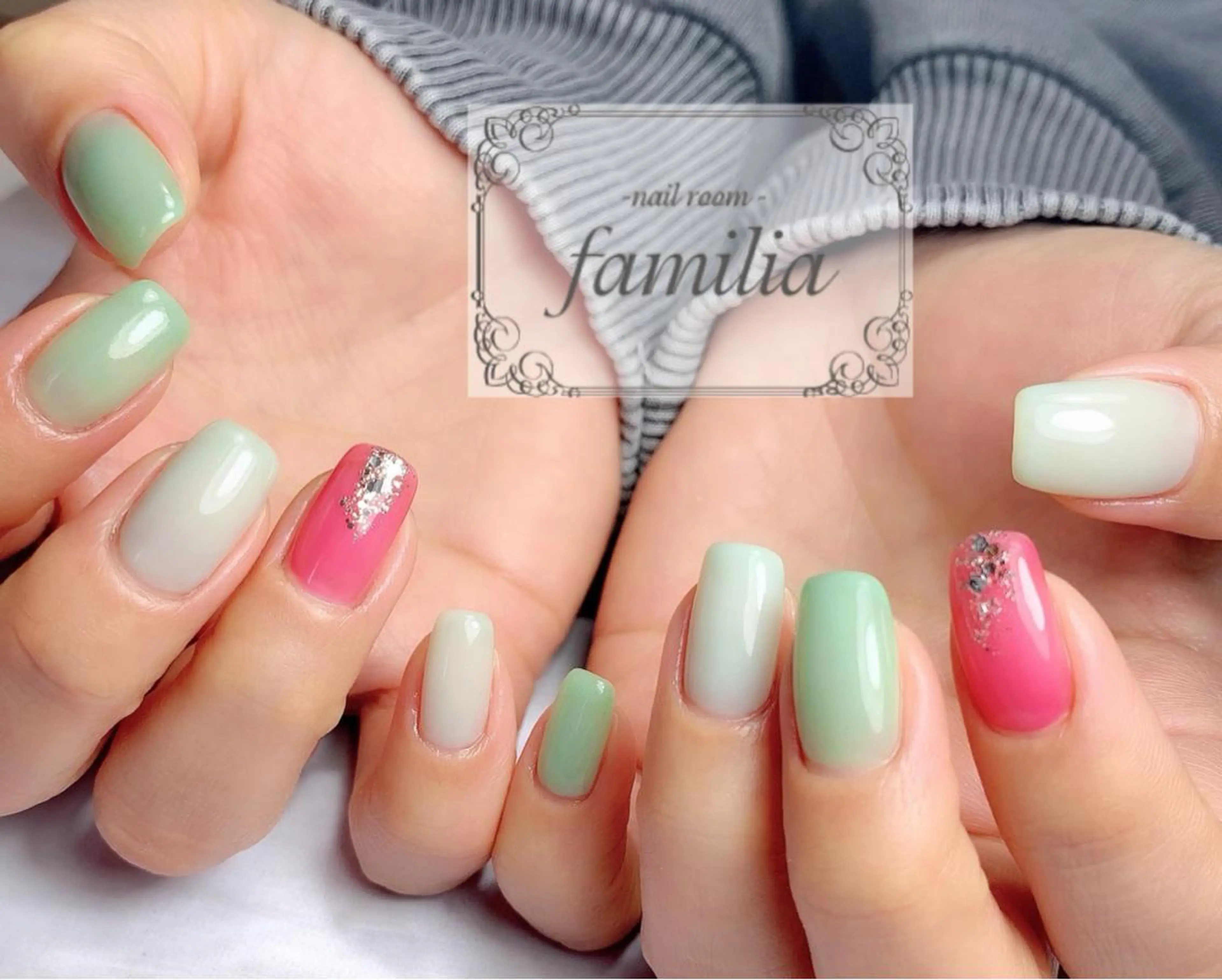 ネイル ラメ(グリッター) ハンドネイル -nailroom- familiaのネイルデザイン