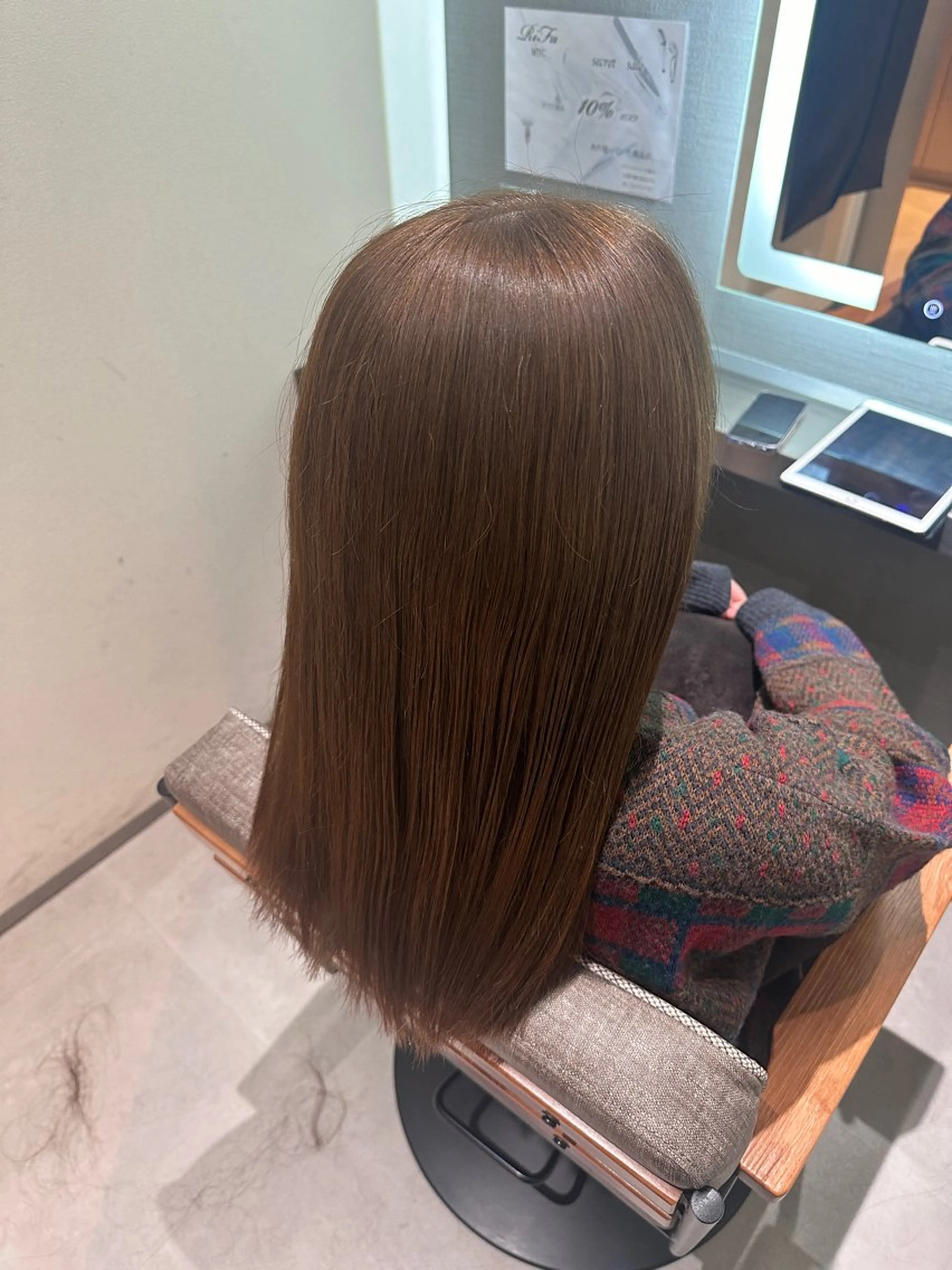 セミロング カラー ヘアアレンジ ブリーチ グレージュ ブリーチなしカラー レッドカラー 🇰🇷韓国ｽﾀｲﾙ ﾚｲﾔｰ/ayanaのヘアスタイル
