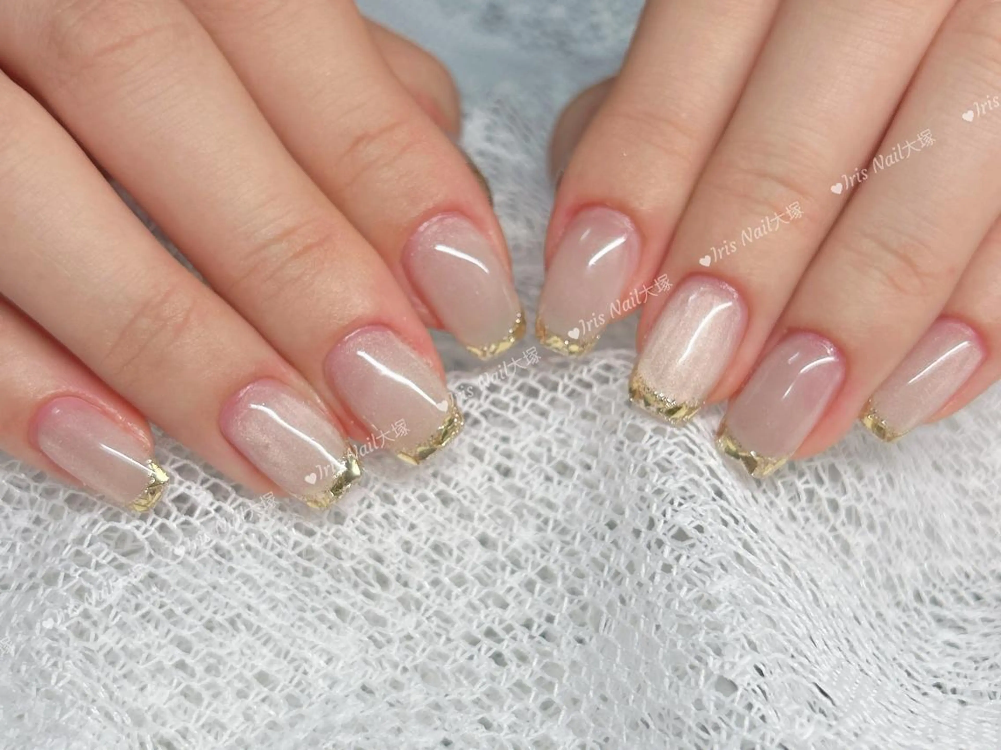 ネイル フレンチネイル ガラスフレンチ マグネットネイル ハンドネイル ハンドケア 🍒IRIS Nail🌸のネイルデザイン