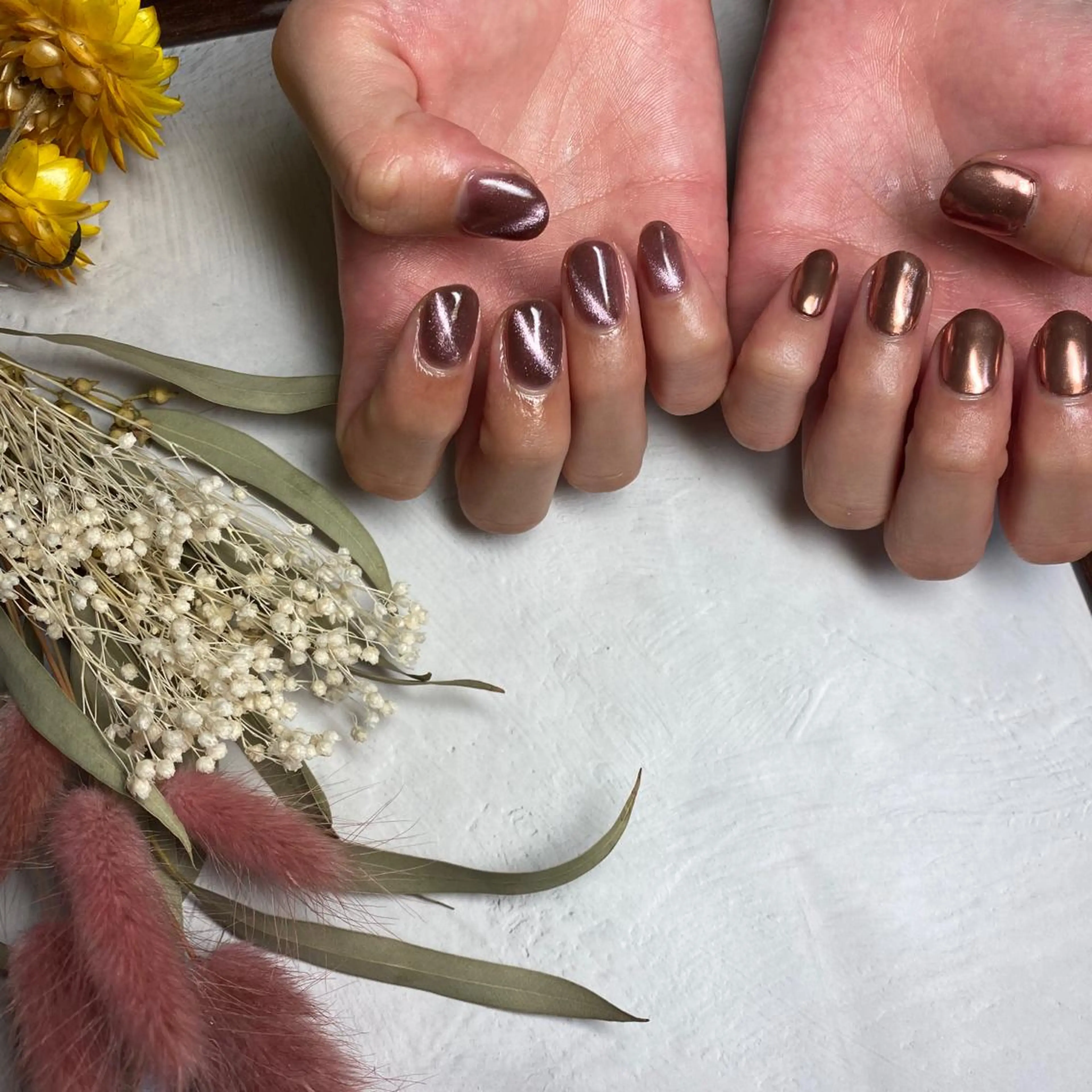 ネイル マグネットネイル ミラーネイル プティリボン 武蔵小金井店のネイルデザイン