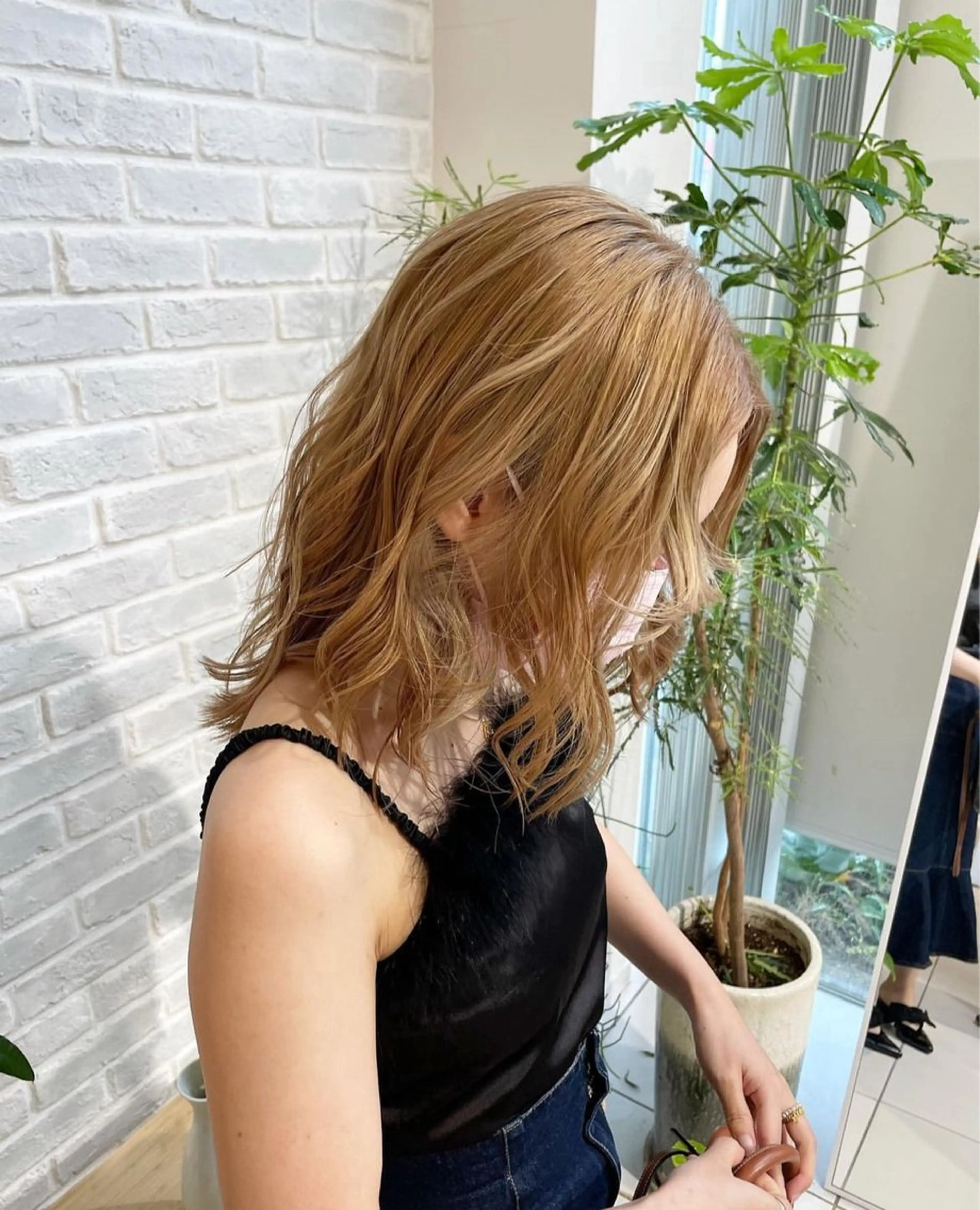 ミディアム ヘアカラー ハイトーン/ 髪質改善/ヒロタリカのヘアスタイル