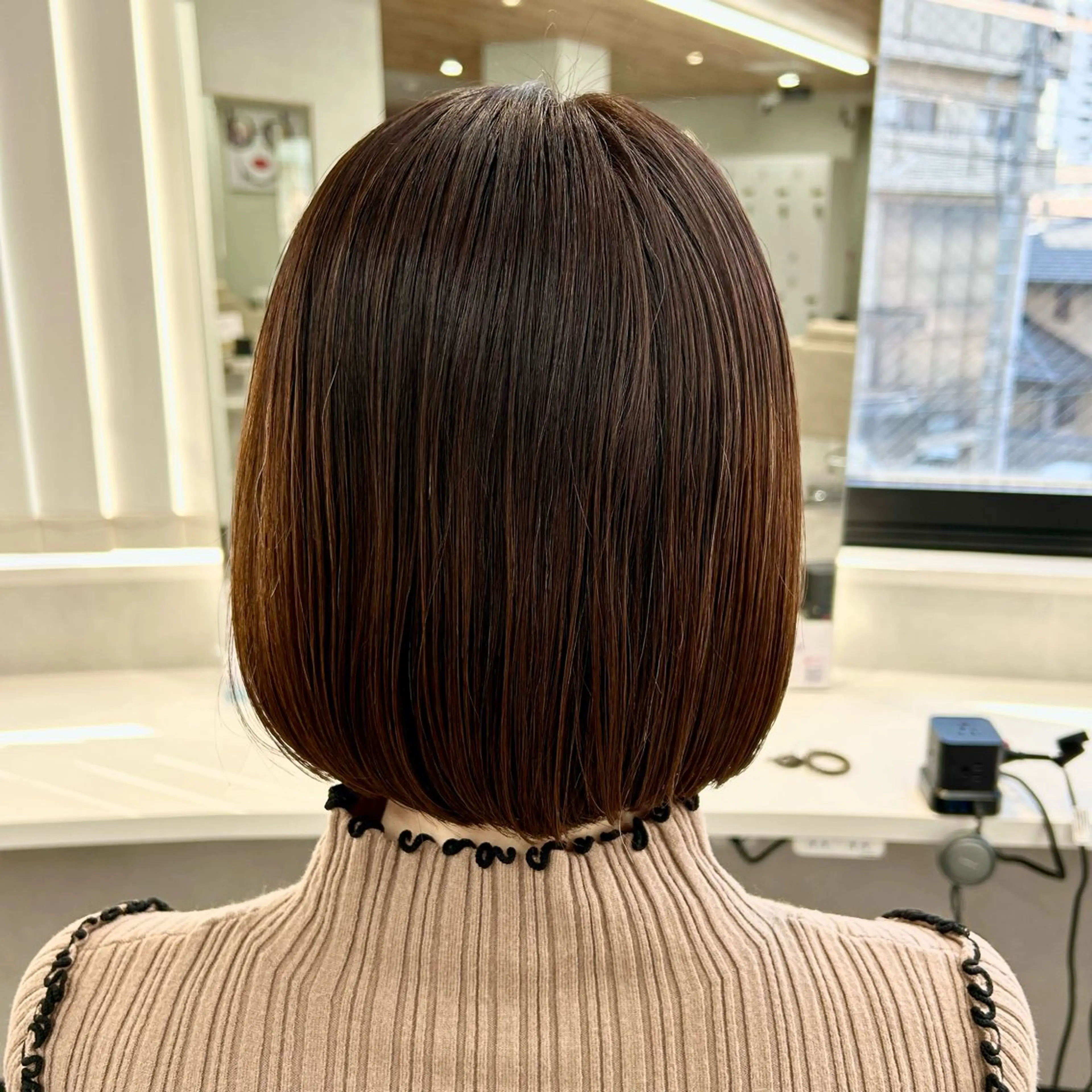 ショート ボブ カット 荻野 晴香のヘアスタイル