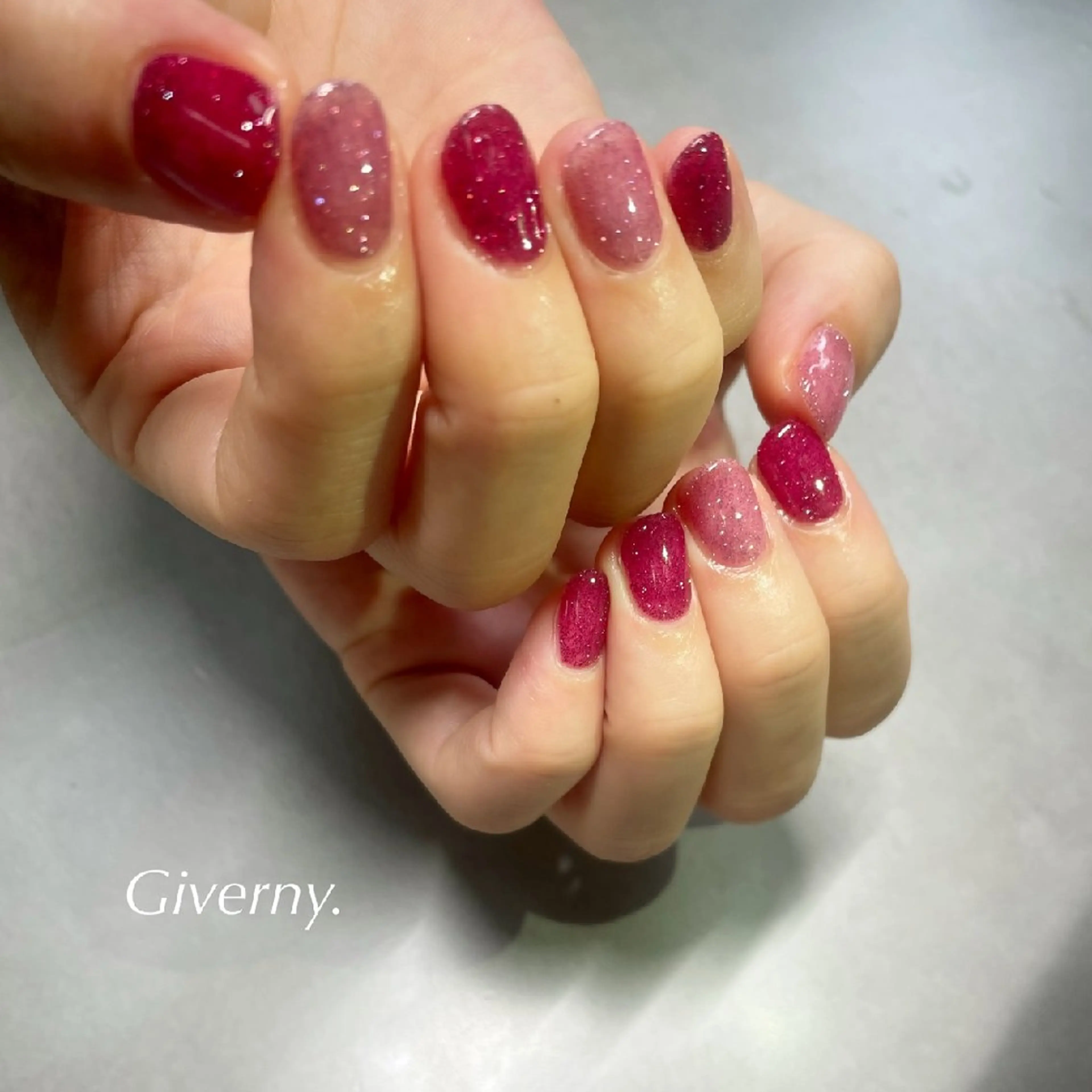 ネイル フラッシュネイル 夏ネイル ハンドネイル Giverny .のネイルデザイン