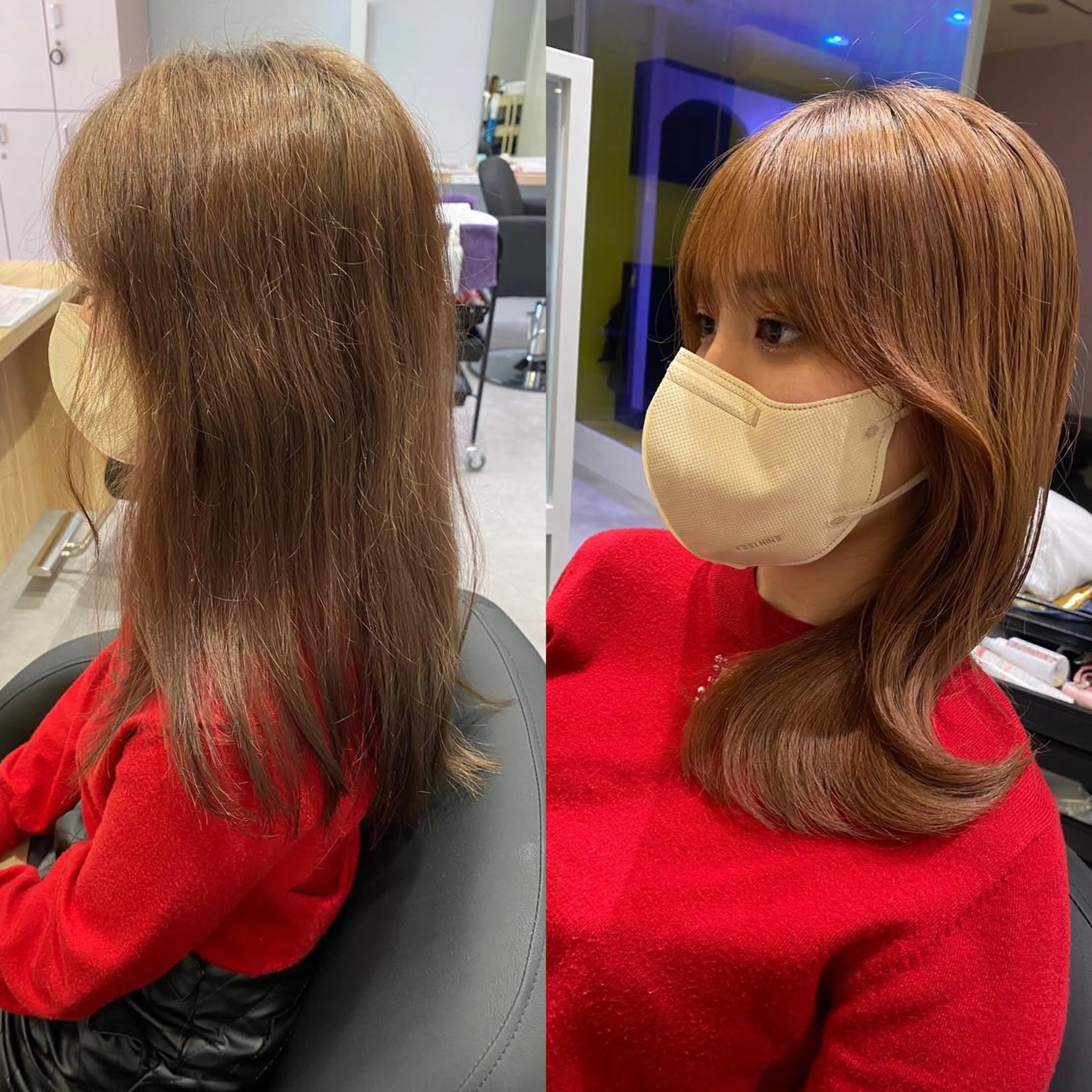 セミロング くびれヘア 酸性ストレート マスイ カイセイのヘアスタイル