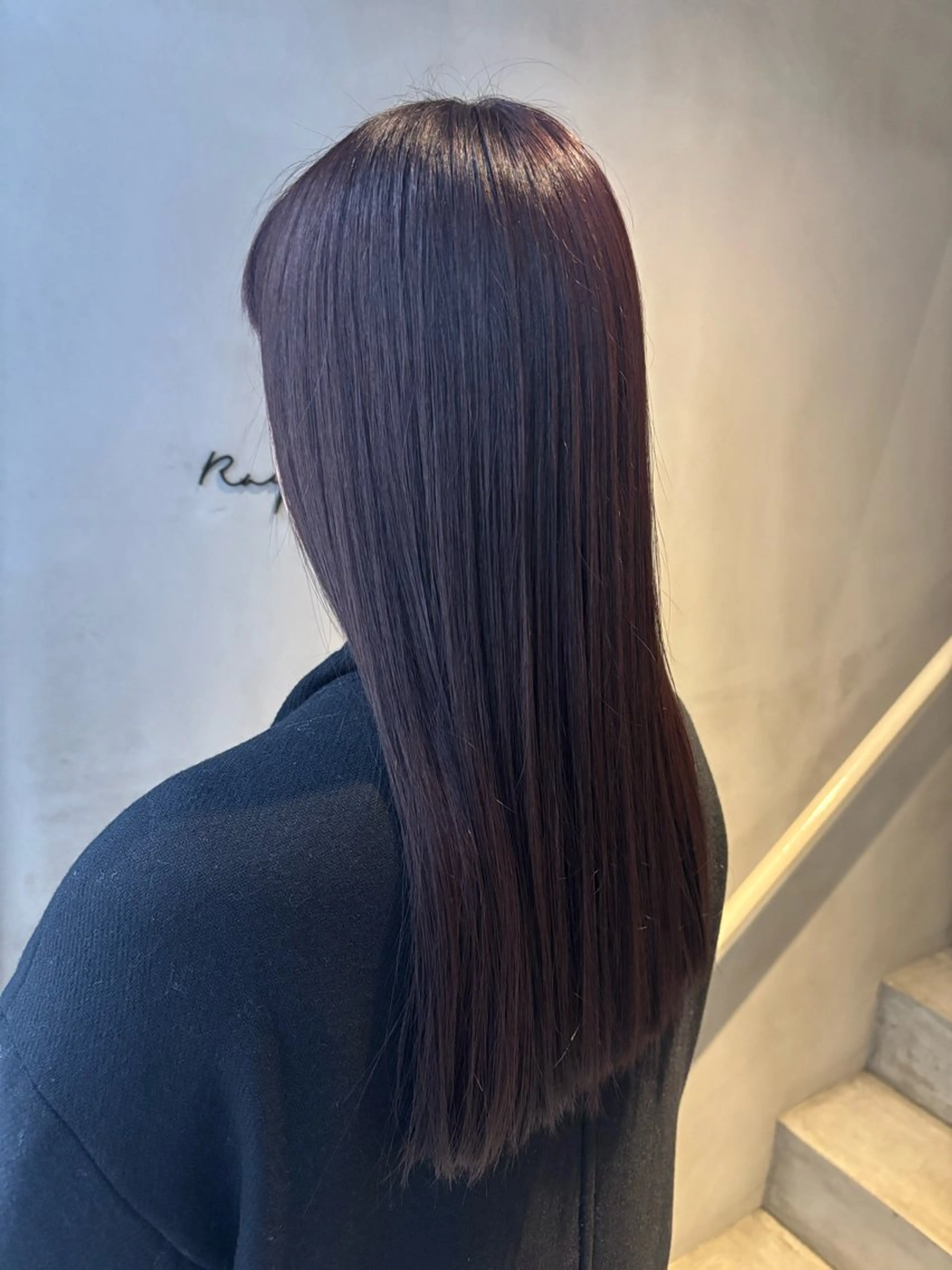 ロング カラー ローズカラー Raykyoto烏丸 kahoのヘアスタイル