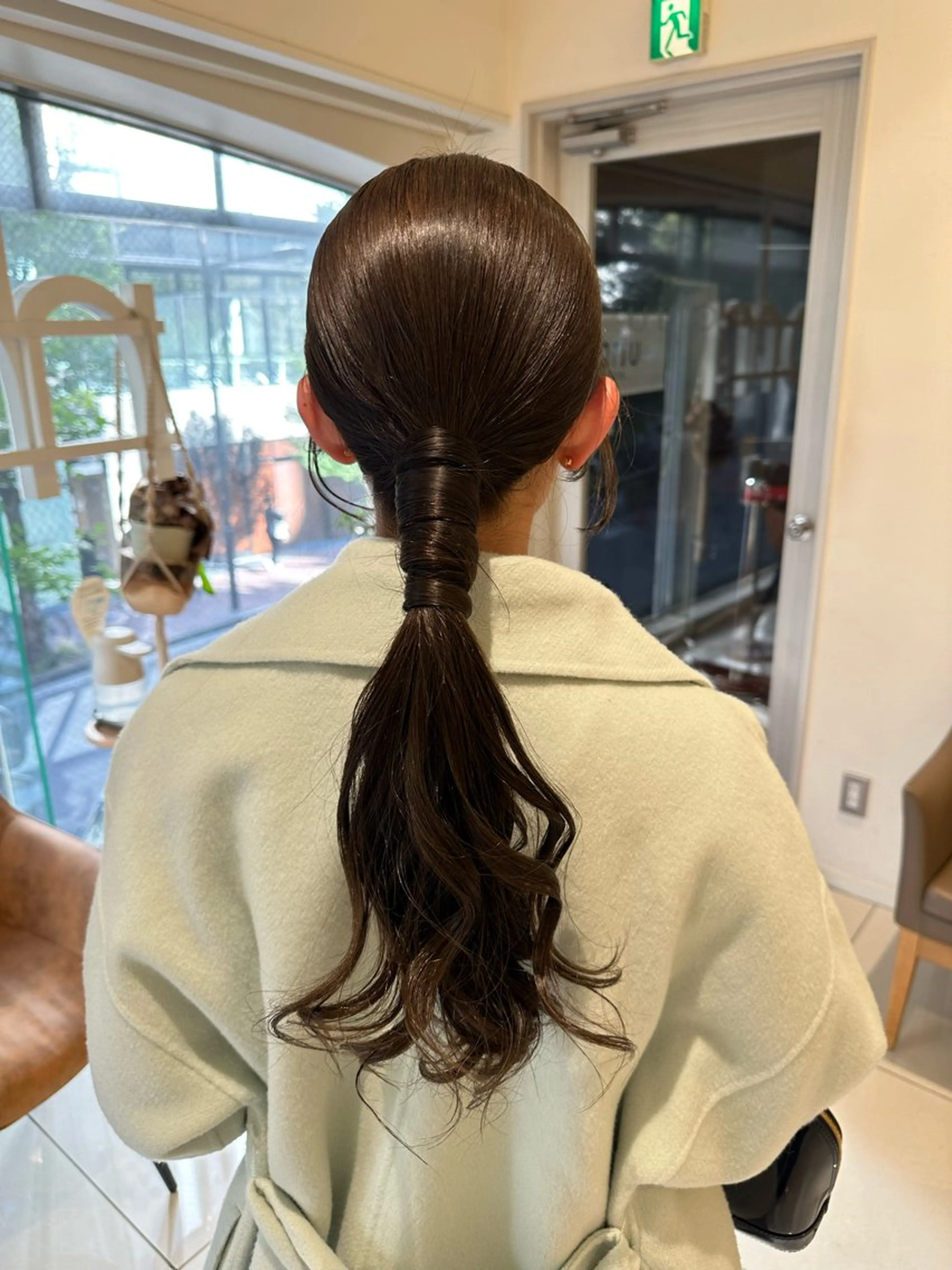ロング カラー ヘアアレンジ タイトボブ個性派カラ ーAKANEのヘアスタイル