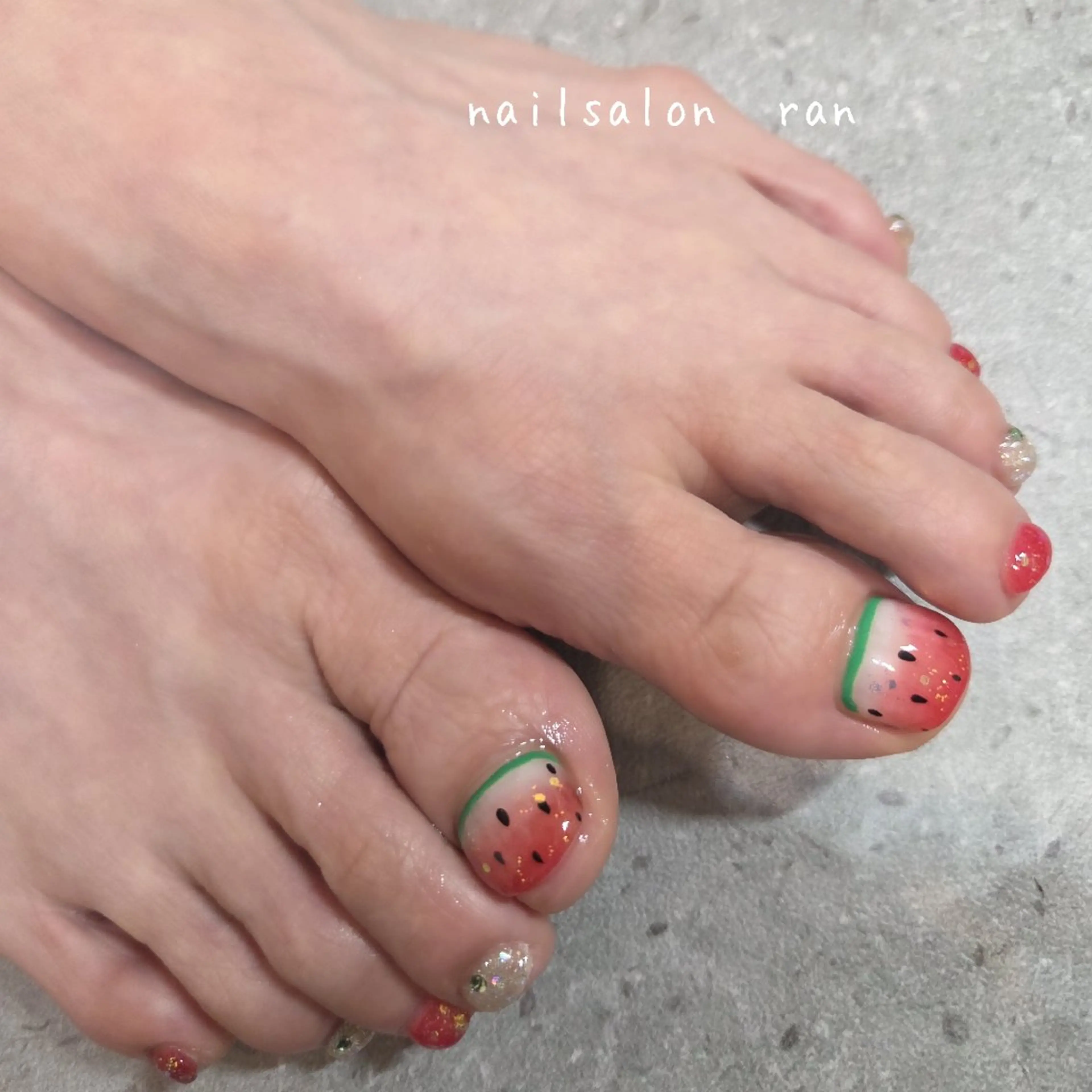 ネイル フットネイル nailsalon ranのネイルデザイン