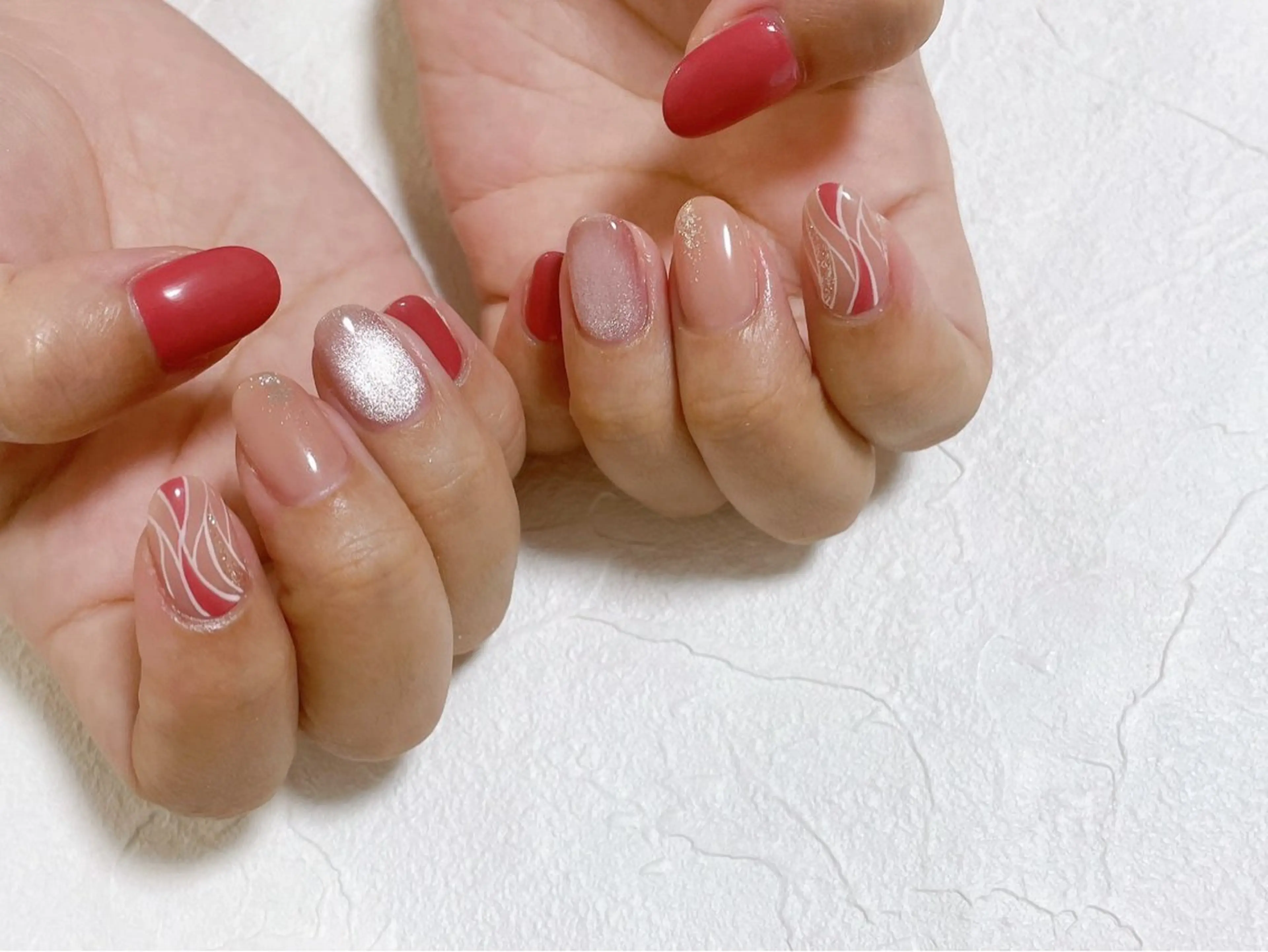 ネイル オーロラネイル フットネイル フレンチネイル ジェルネイル 韓国ネイル ハンドネイル kikinail 溝の口のネイルデザイン