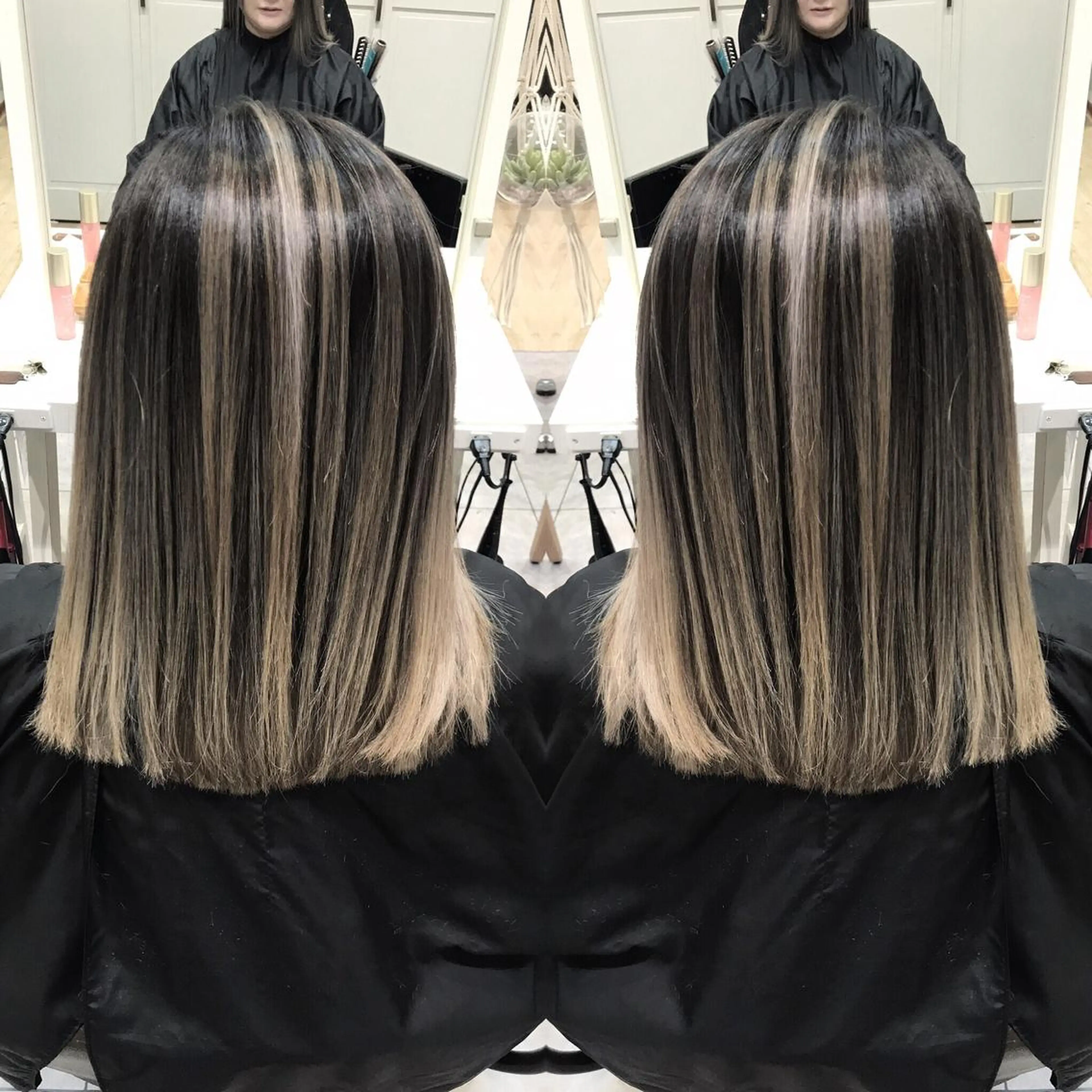 セミロング カラー LUSTRE クロサワのヘアスタイル