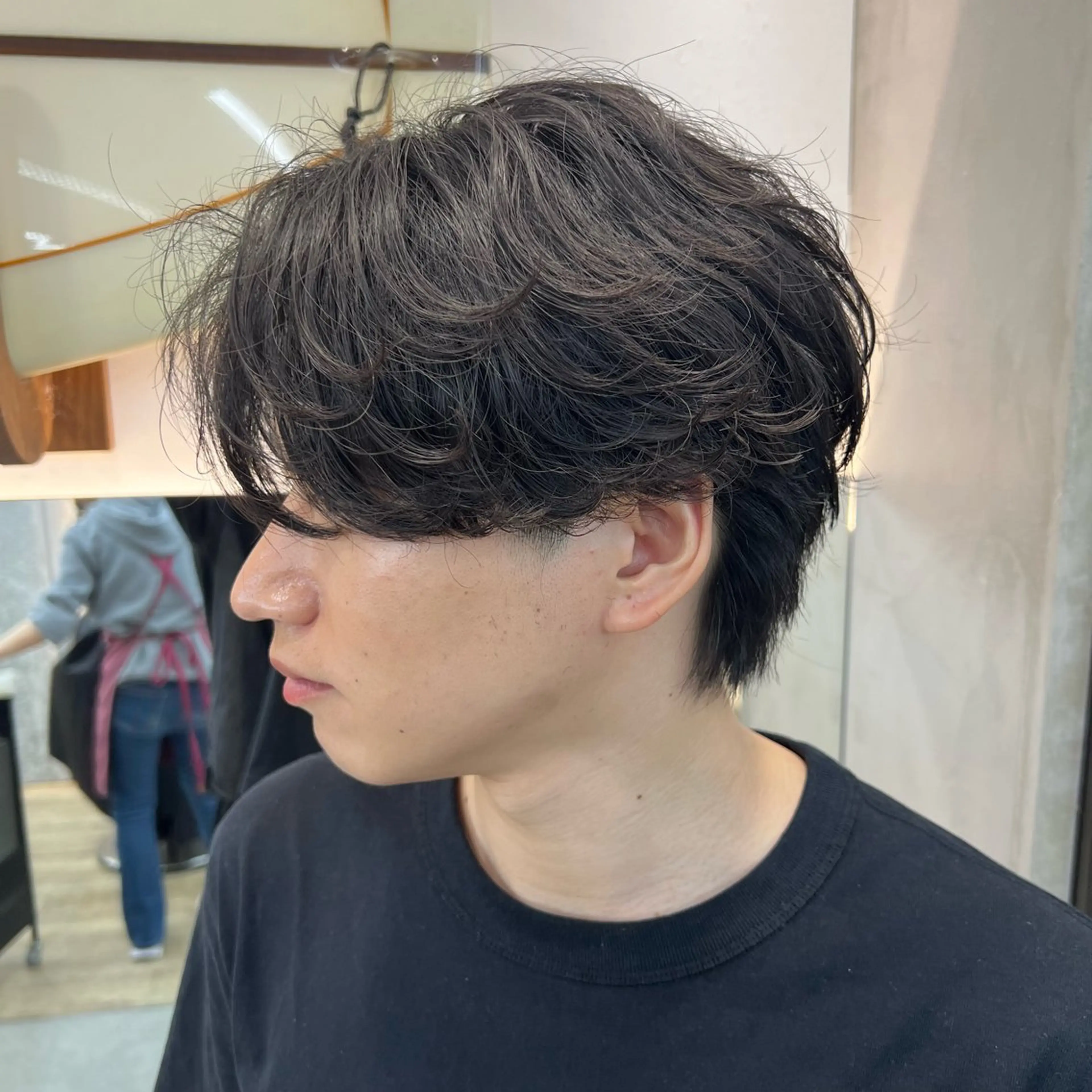 パーマ メンズ センターパート フェザーパーマ メンズ韓国風 メンズパーマ カット パーマ トリートメント メンズ/韓国レイヤー /縮毛矯正/📍爽太のヘアスタイル