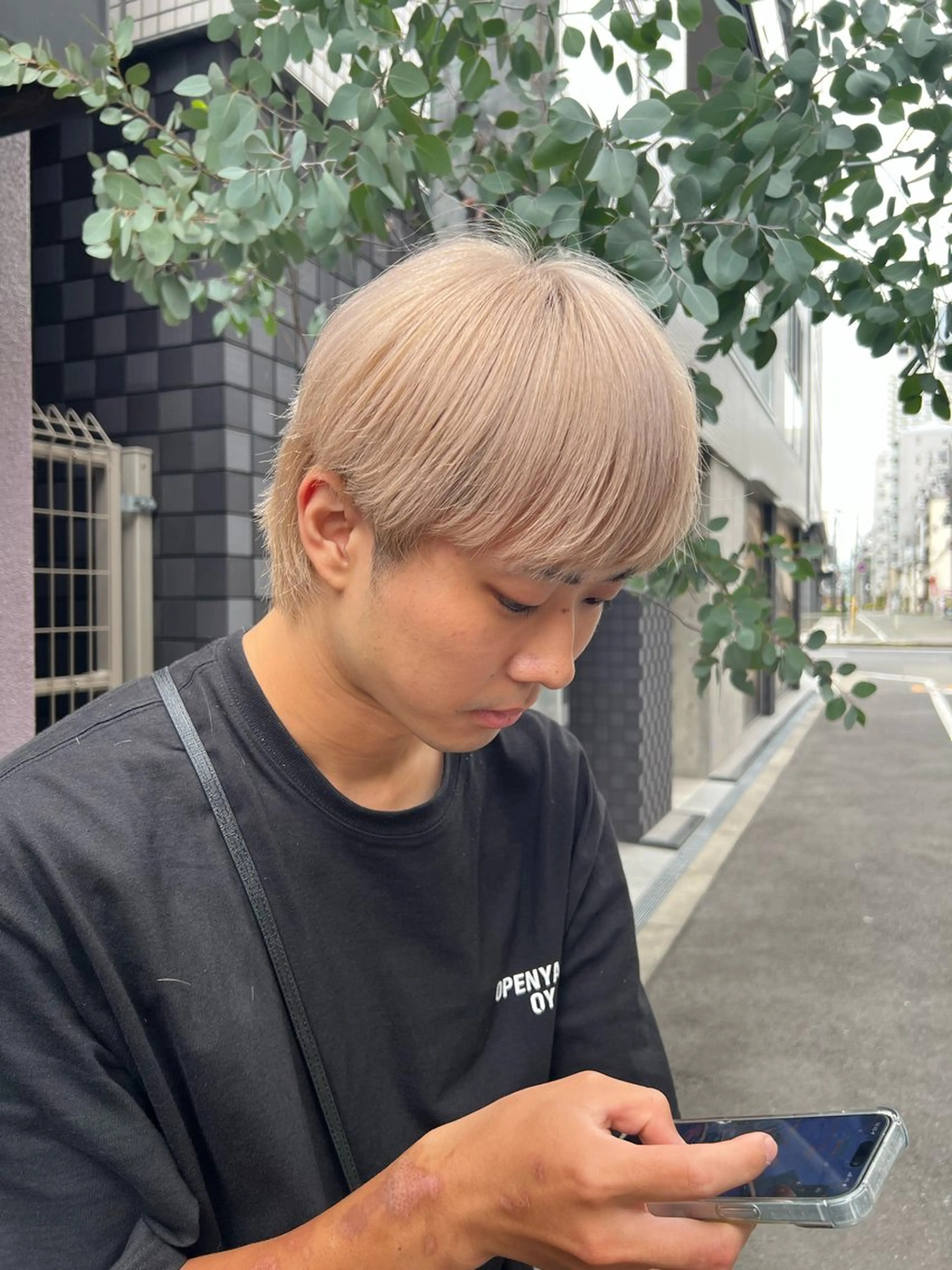 カラー メンズ メンズブリーチ ブリーチ ヘアカラー トリートメント 大阪メンズパーマ /ショート/らいのヘアスタイル