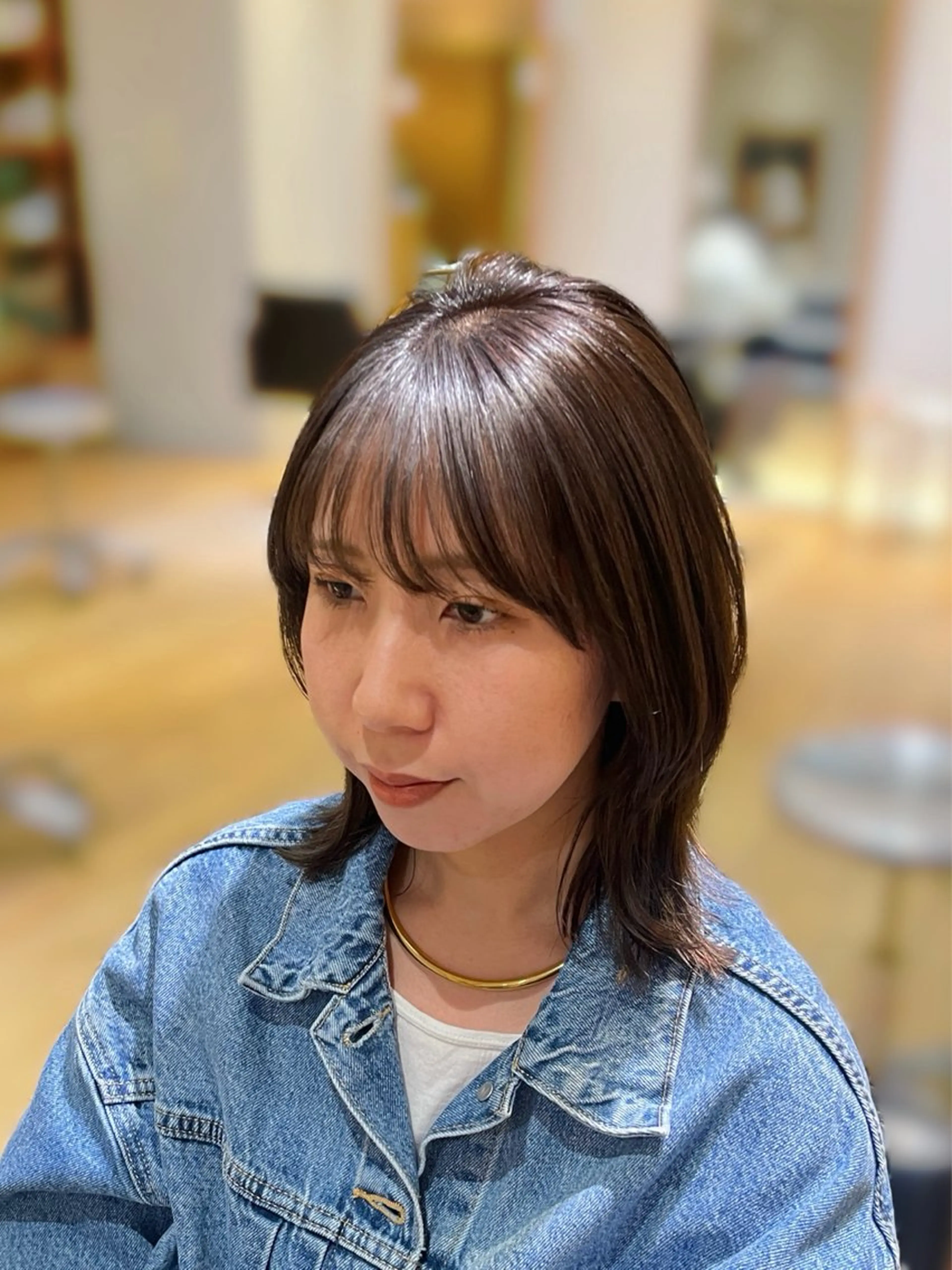 ミディアム カラー パーマ ブラウンカラー 透明感カラー 縮毛矯正 カット ヘアカラー 縮毛矯正 縮毛矯正/レイヤー 🌙児玉光瑠のヘアスタイル