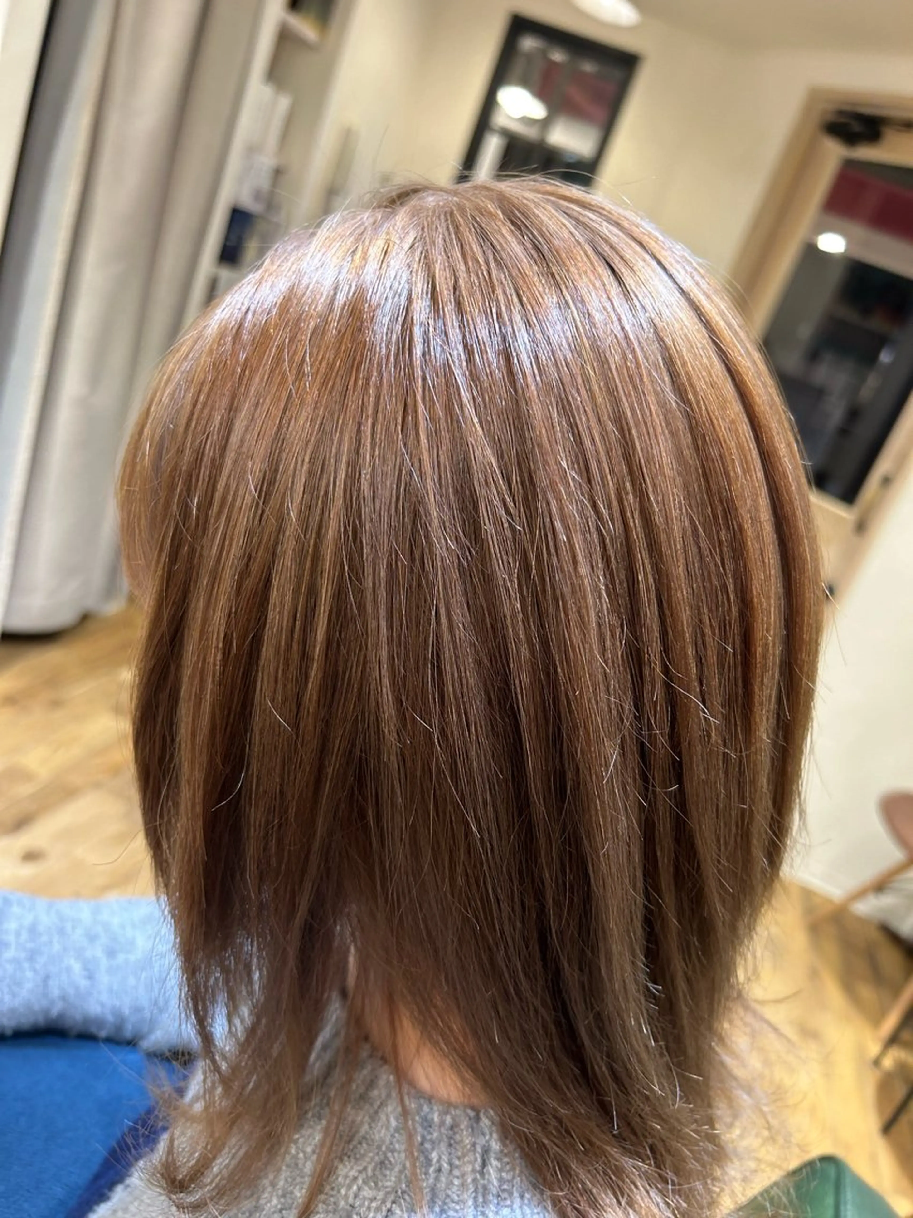 ミディアム カラー ブリーチ 髪質改善 トリートメント ヘアカラー 艶カラー /Chitose🎀のヘアスタイル