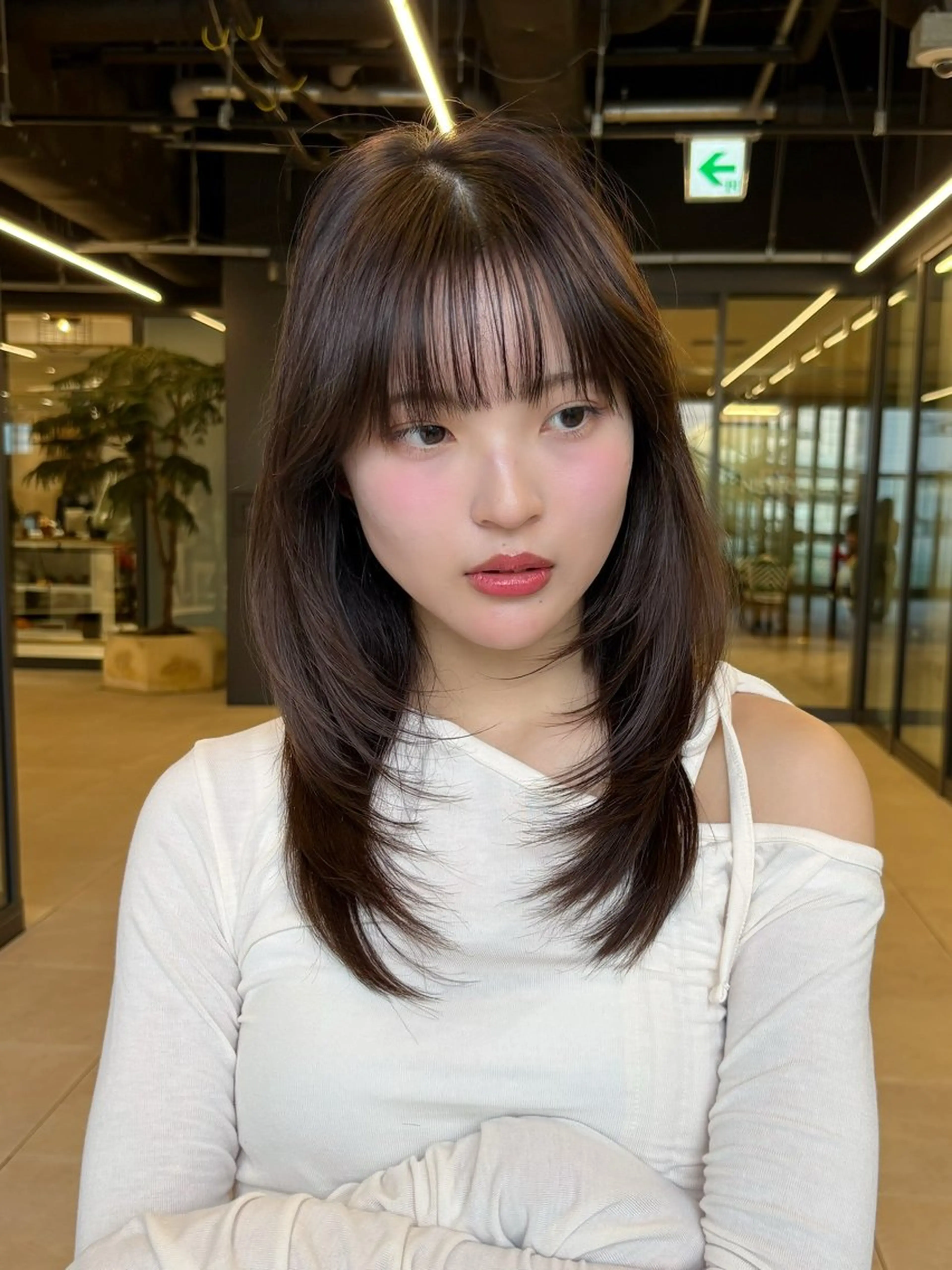 ミディアム レイヤーカット カット ヘアカラー トリートメント PULSE yokohama所属・タッセルボブ/韓国 レイヤー/髪質改善のヘアスタイル